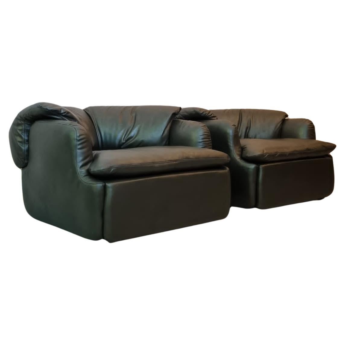 Confidential Armchairs  by Alberto Rosselli for Saporiti Italia 1970s