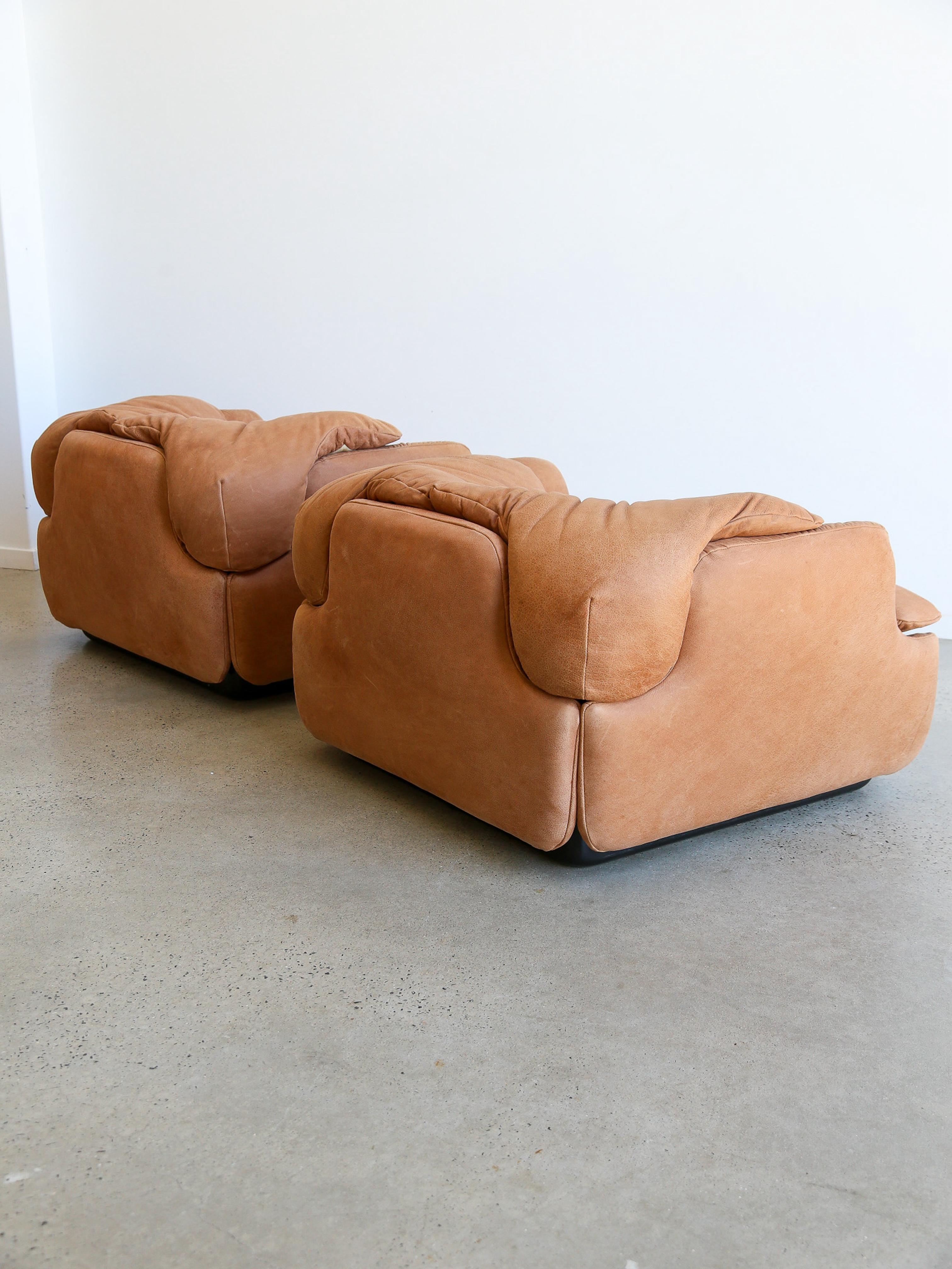 Ensemble de deux fauteuils de confiance d'Alberto Rosselli pour Saporiti, 1970 en vente 5