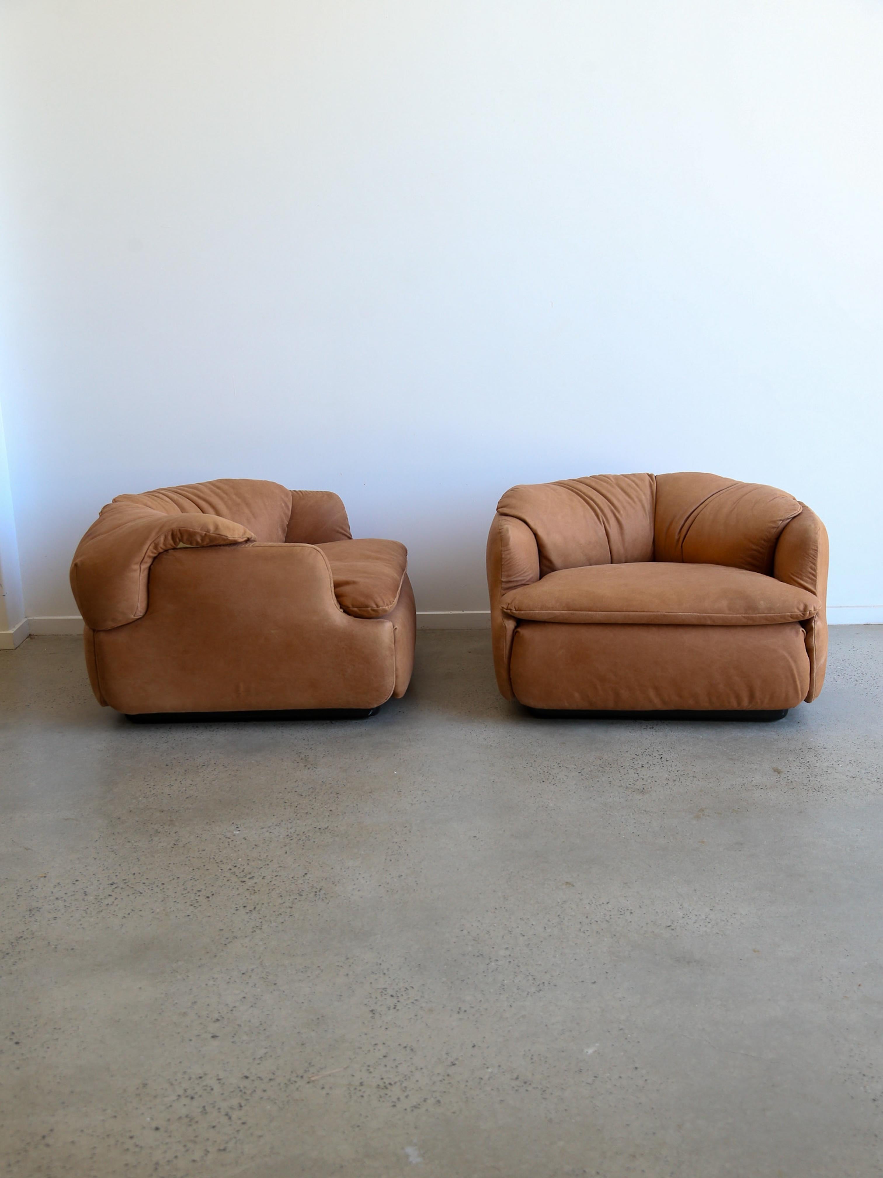 Ensemble de deux fauteuils de confiance d'Alberto Rosselli pour Saporiti, 1970 en vente 1