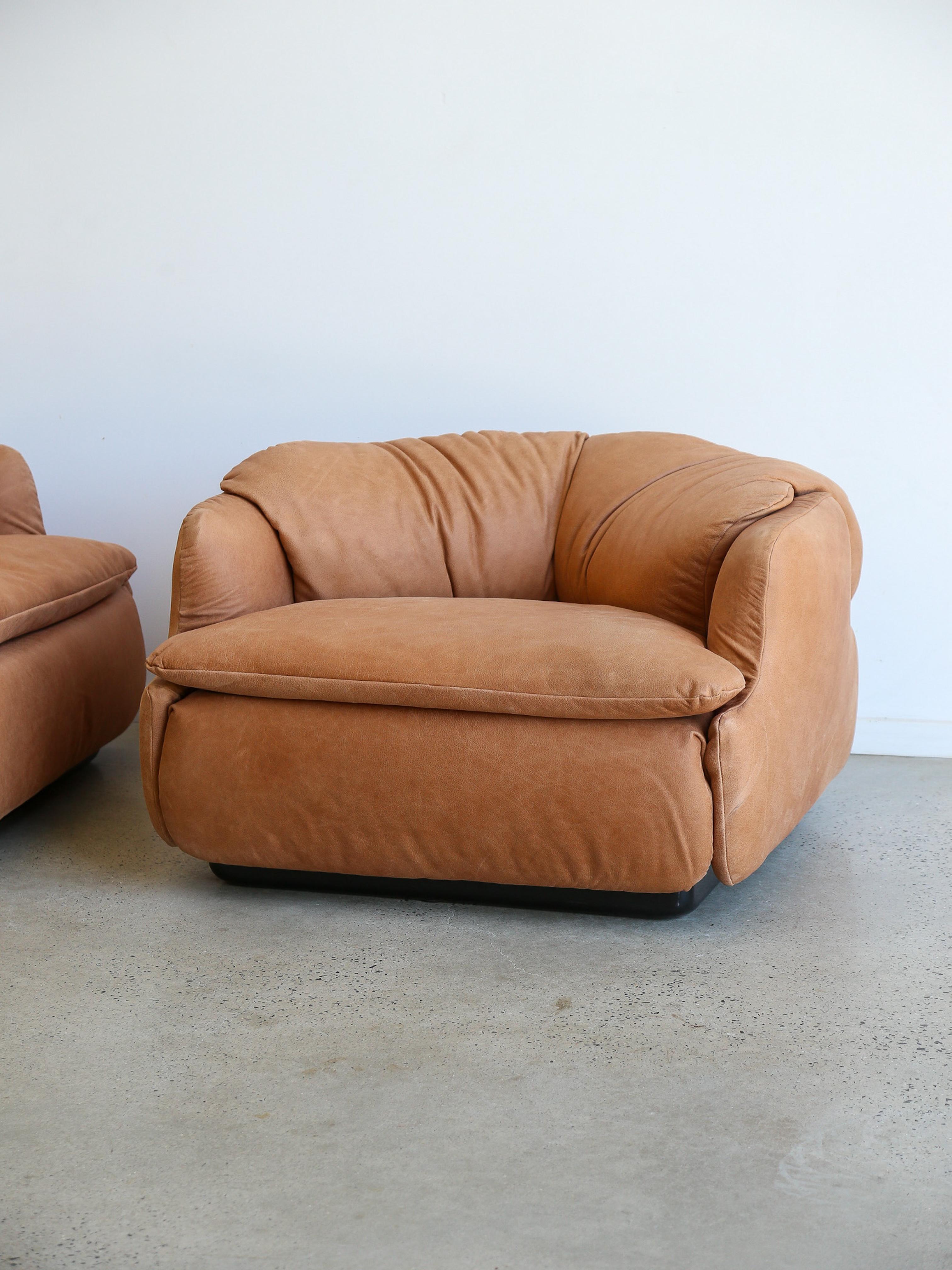 Ensemble de deux fauteuils de confiance d'Alberto Rosselli pour Saporiti, 1970 en vente 2