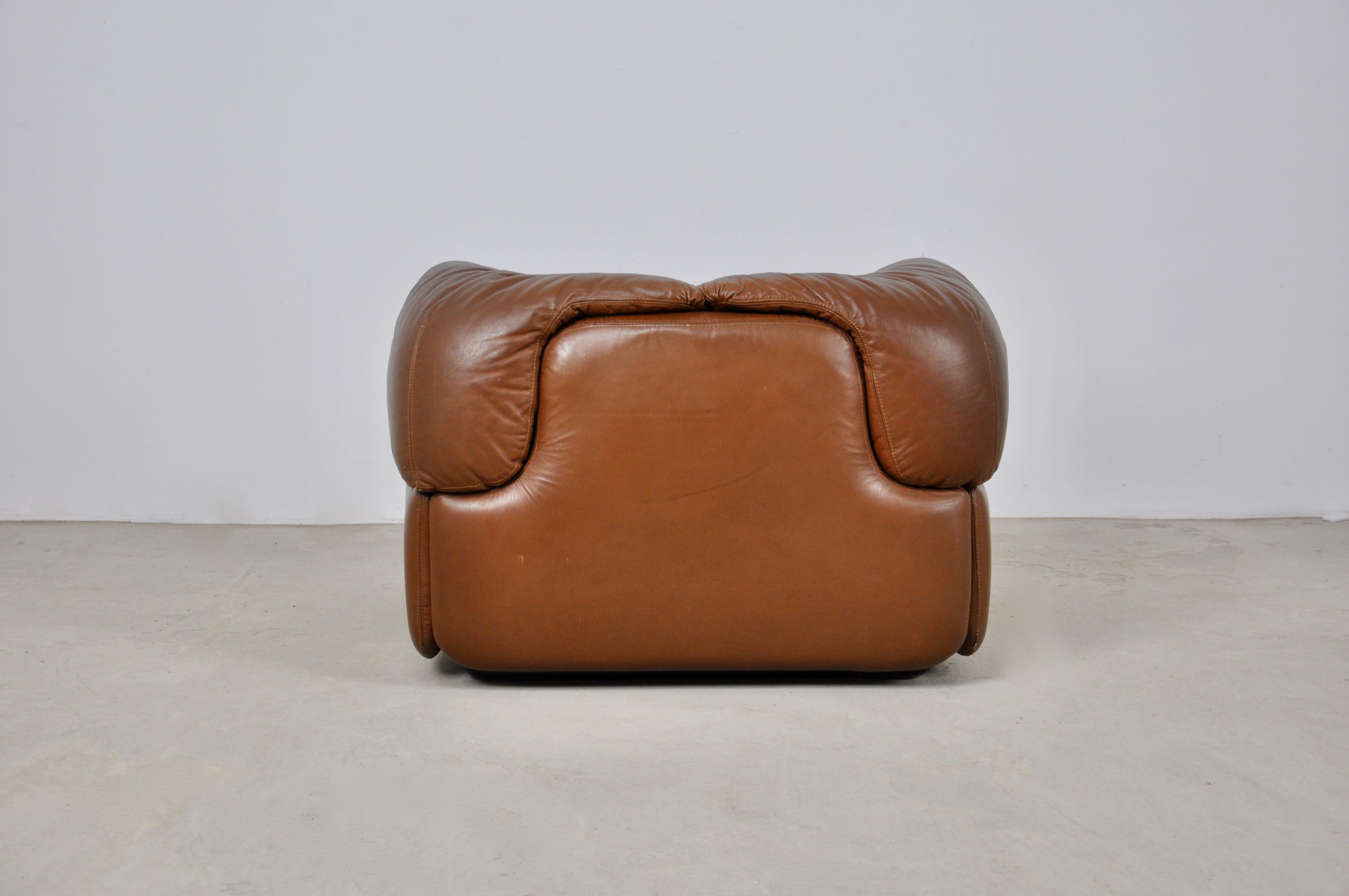 Leather Confidential by Alberto Rosselli for Saporiti Italia, 1970s
