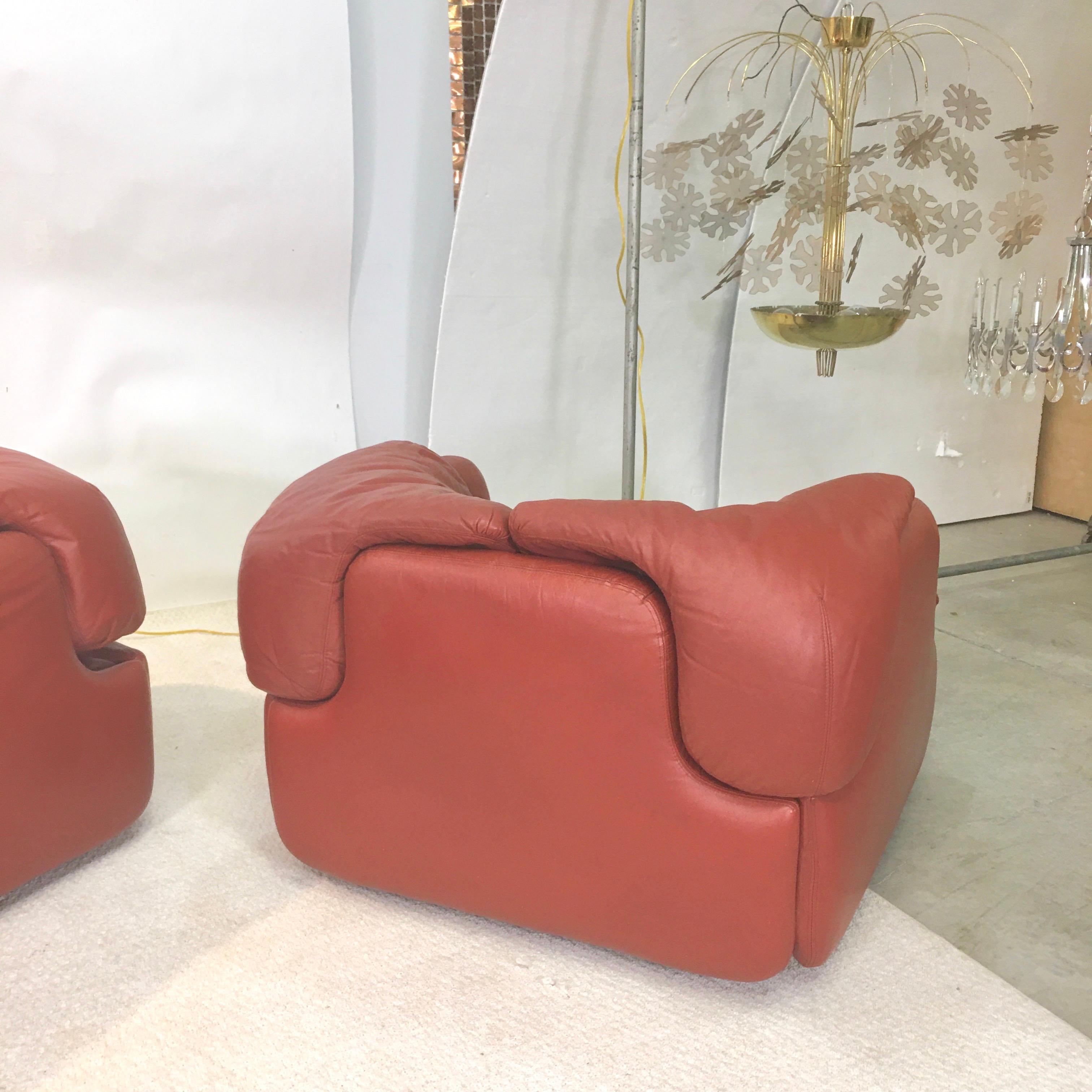 Fauteuil et chaise longue en cuir « Feature » d'Alberto Rosselli pour Saporiti en vente 4