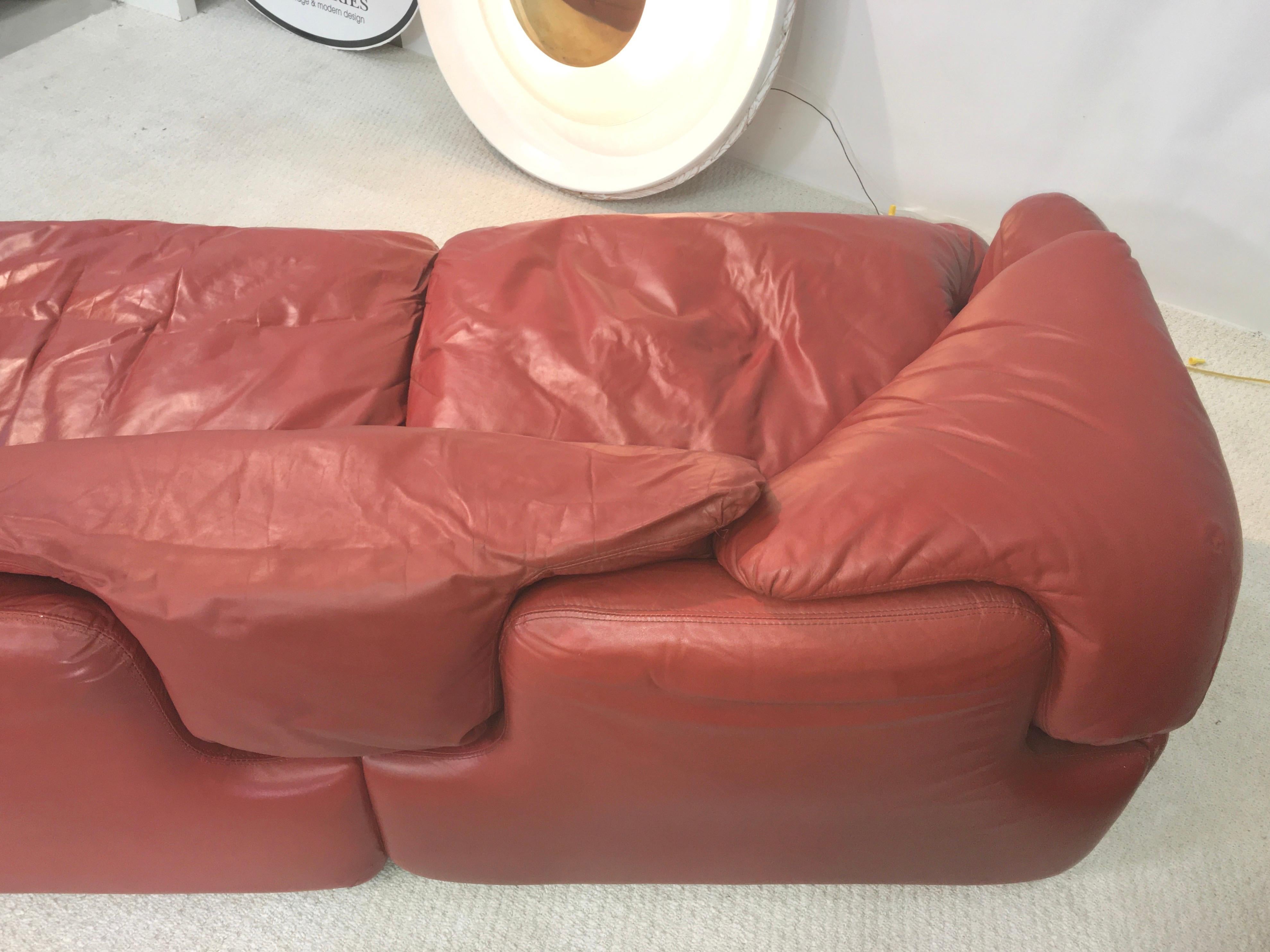 Fauteuil et chaise longue en cuir « Feature » d'Alberto Rosselli pour Saporiti en vente 6