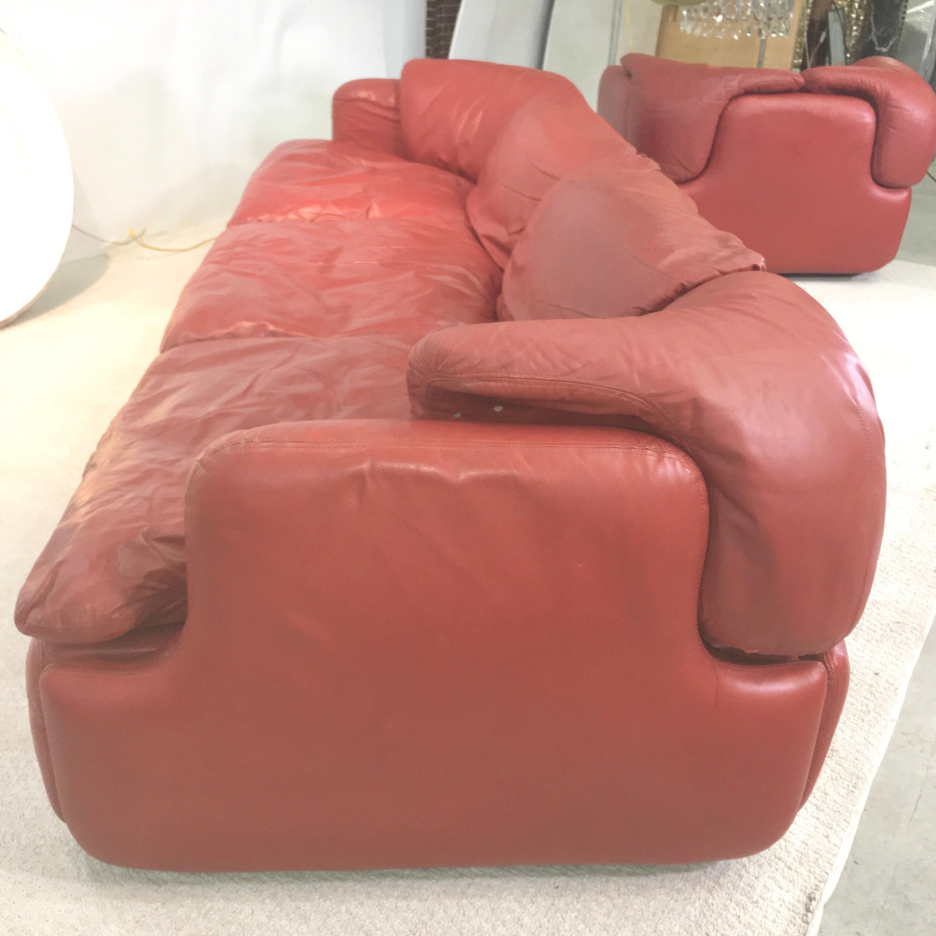Fauteuil et chaise longue en cuir « Feature » d'Alberto Rosselli pour Saporiti en vente 9