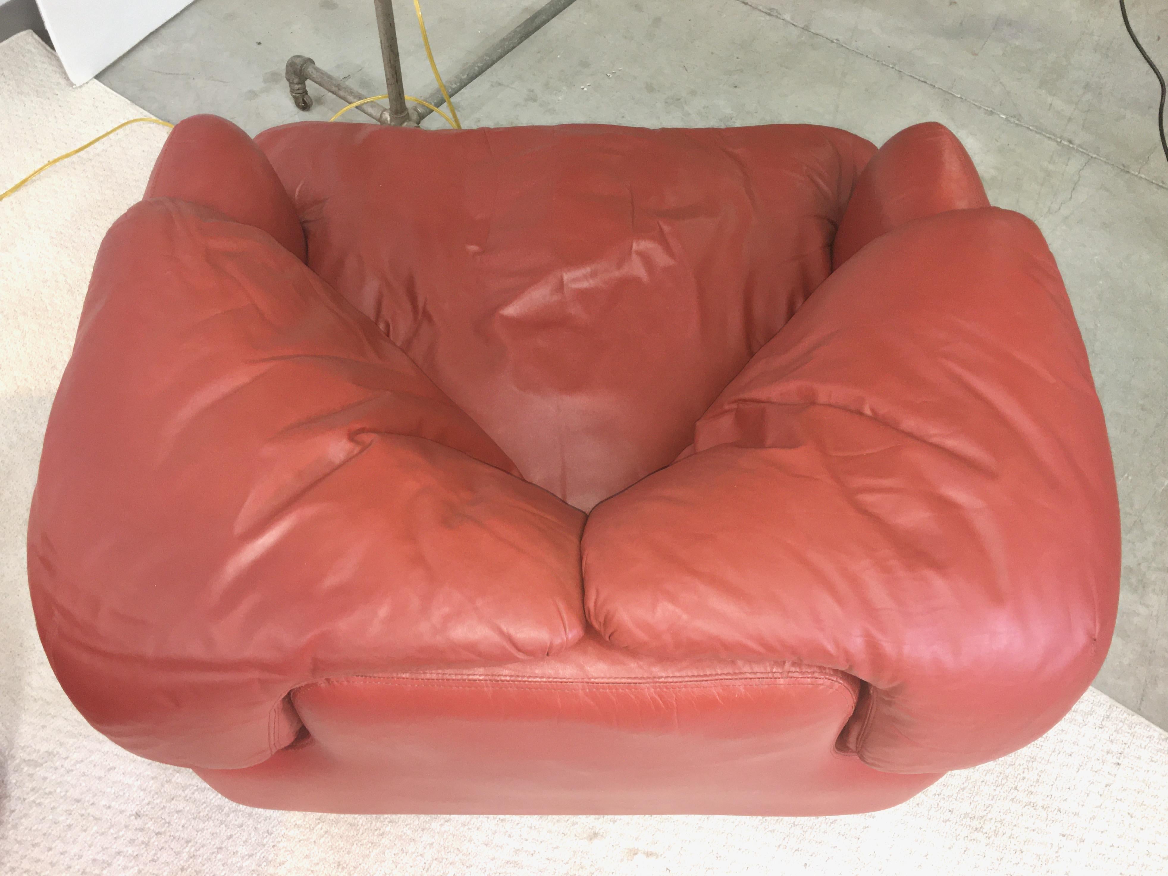 Fauteuil et chaise longue en cuir « Feature » d'Alberto Rosselli pour Saporiti en vente 10