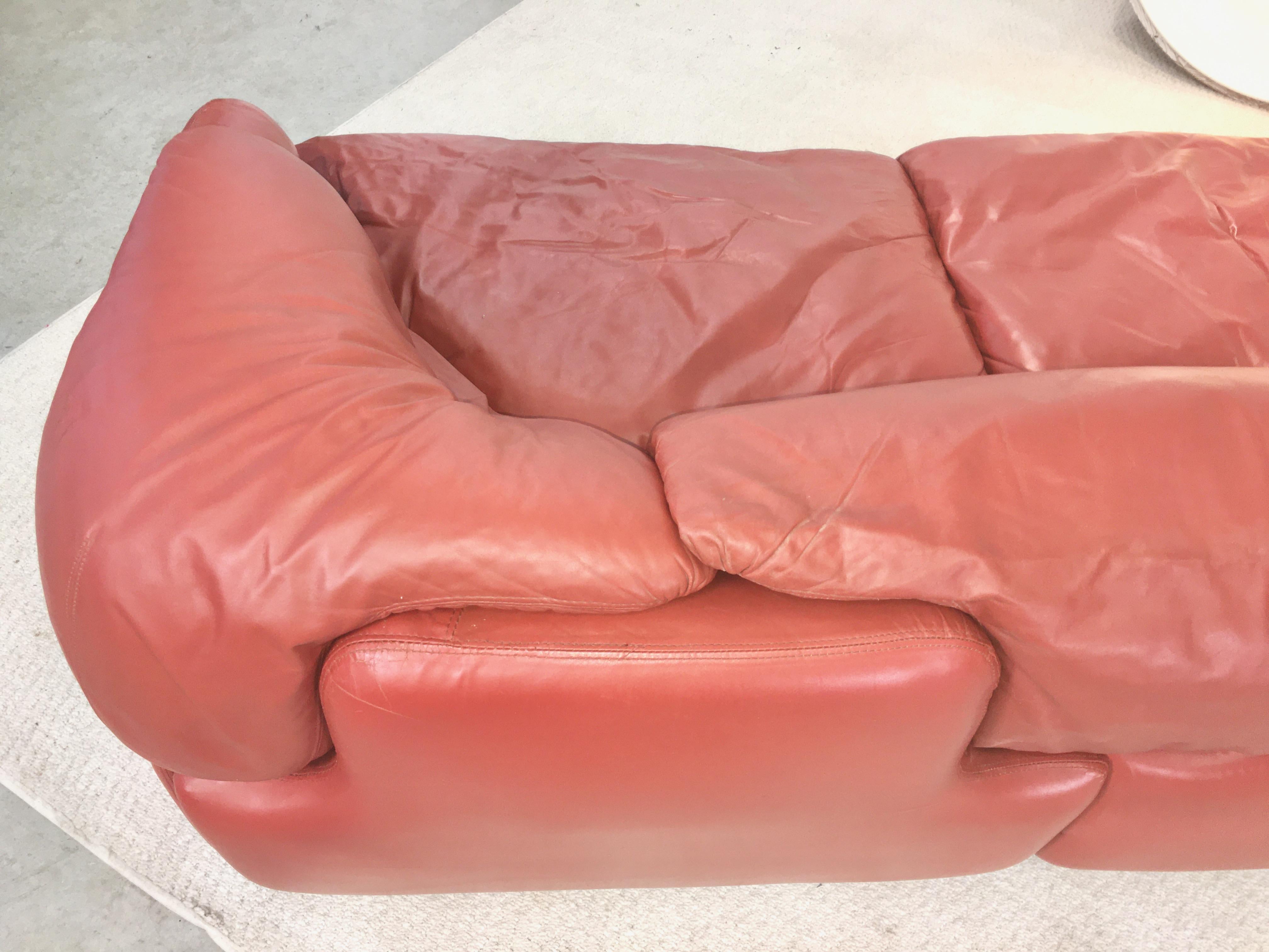 Fauteuil et chaise longue en cuir « Feature » d'Alberto Rosselli pour Saporiti en vente 11