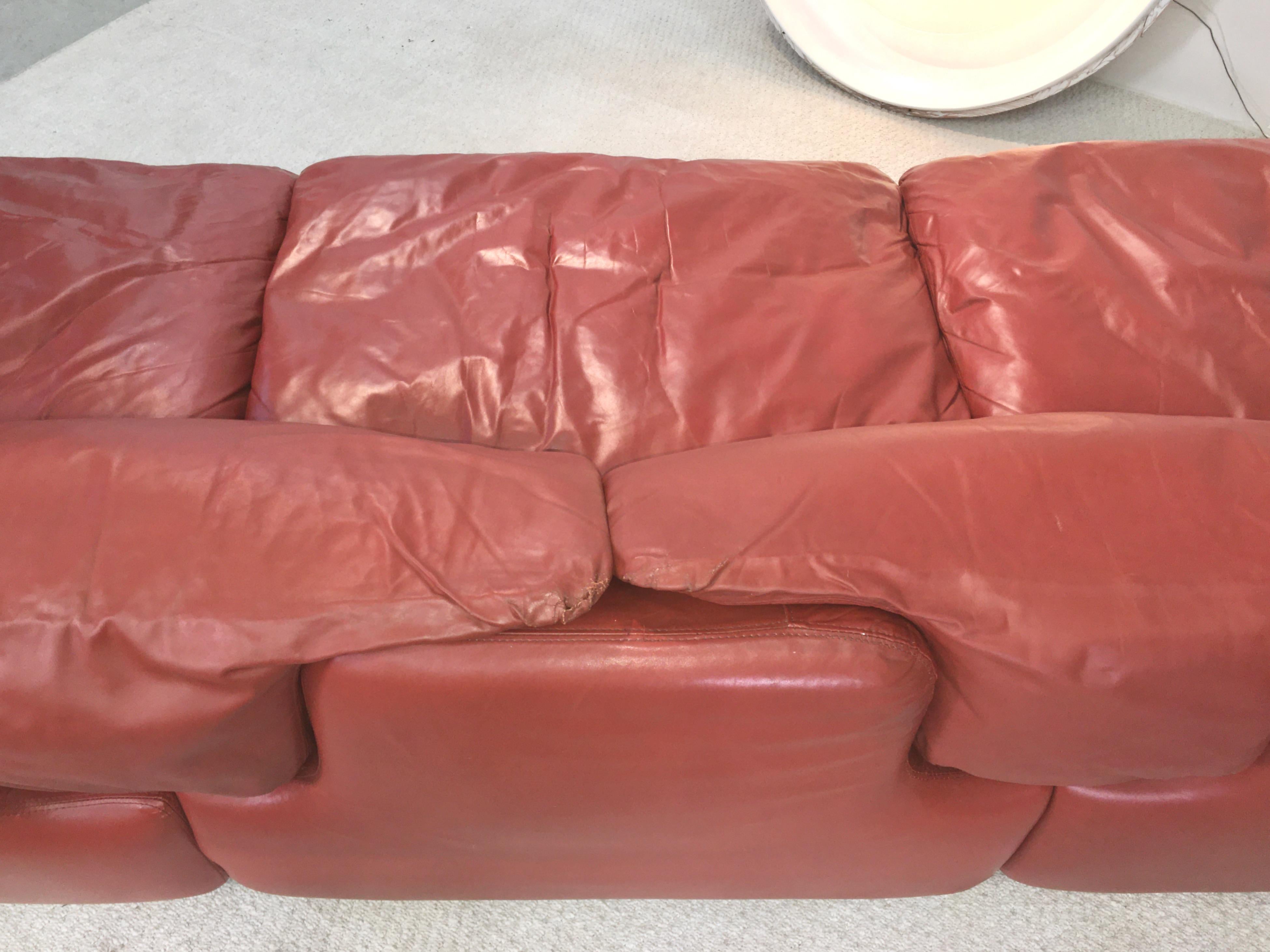 Fauteuil et chaise longue en cuir « Feature » d'Alberto Rosselli pour Saporiti en vente 12