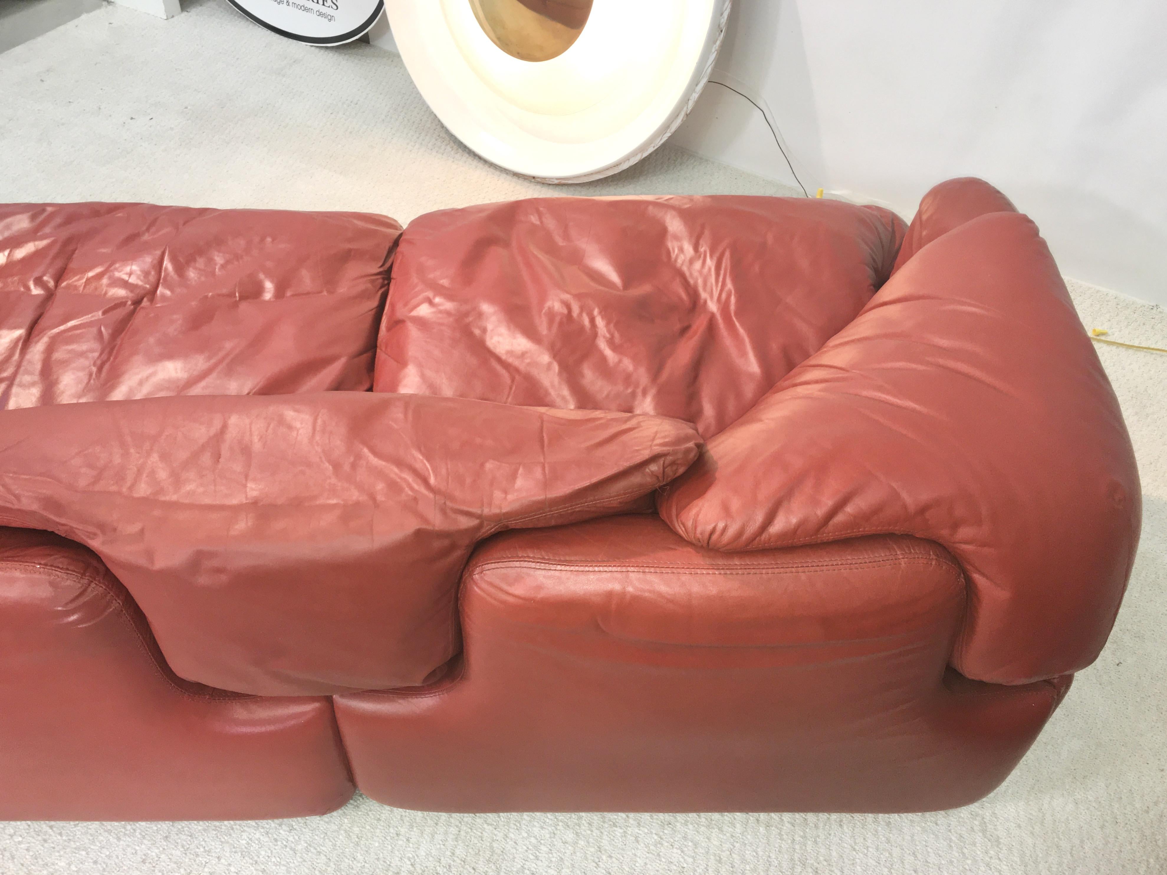 Fauteuil et chaise longue en cuir « Feature » d'Alberto Rosselli pour Saporiti en vente 13