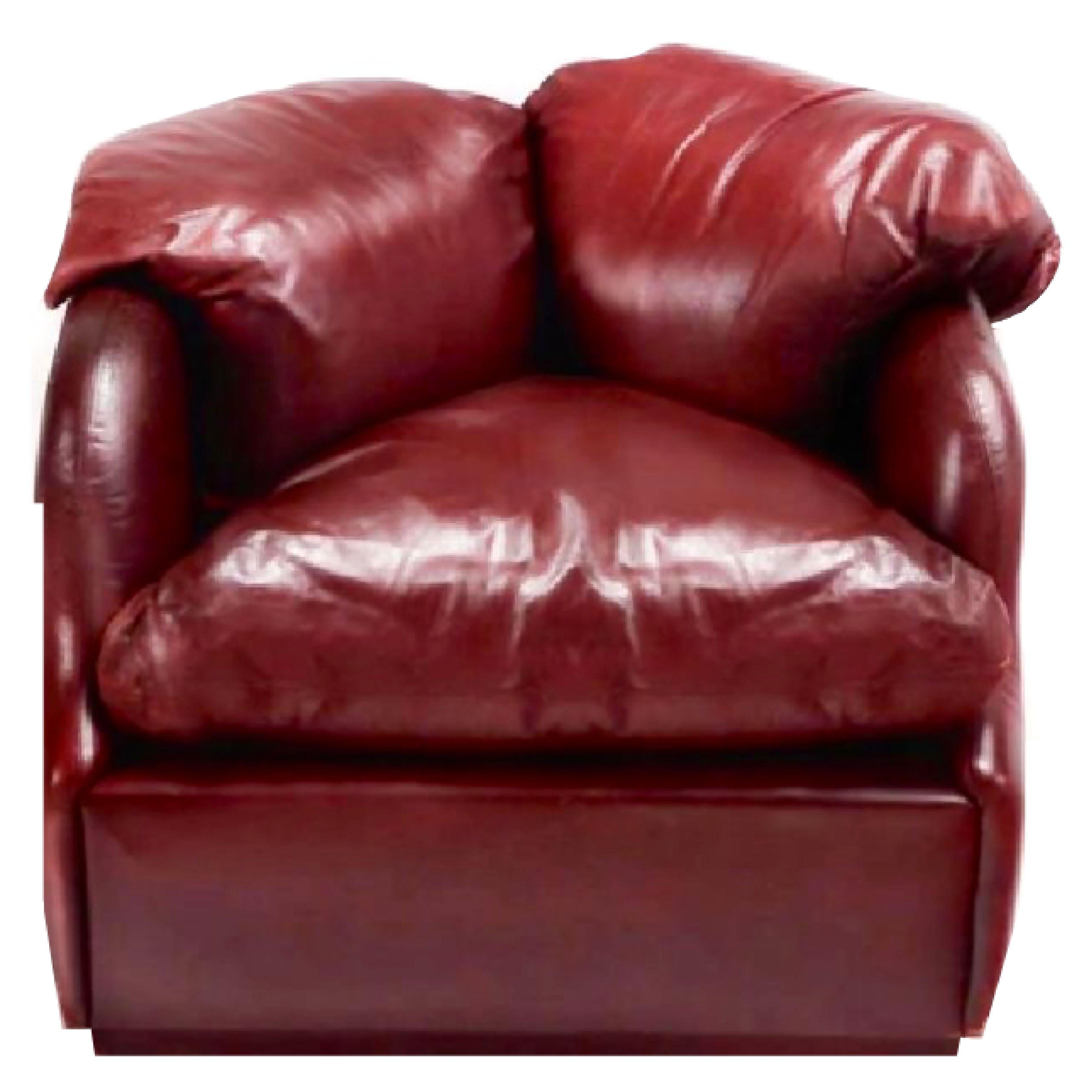 Set da salotto confidenziale di 3 persone in pelle cordovana, Alberto Rosselli, Saporiti, Italia.

Include un divano Confidential a 2 posti, pelle Cordovan e due sedie Confidential, pelle Cordovan, Alberto Rosselli per Saporiti, 1972.

La pelle