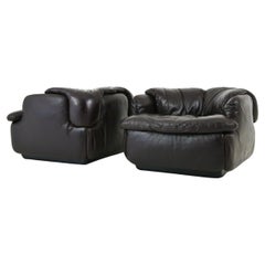 Confidential Lounge Chairs by Alberto Rosselli for Saporiti Italia, 1970s