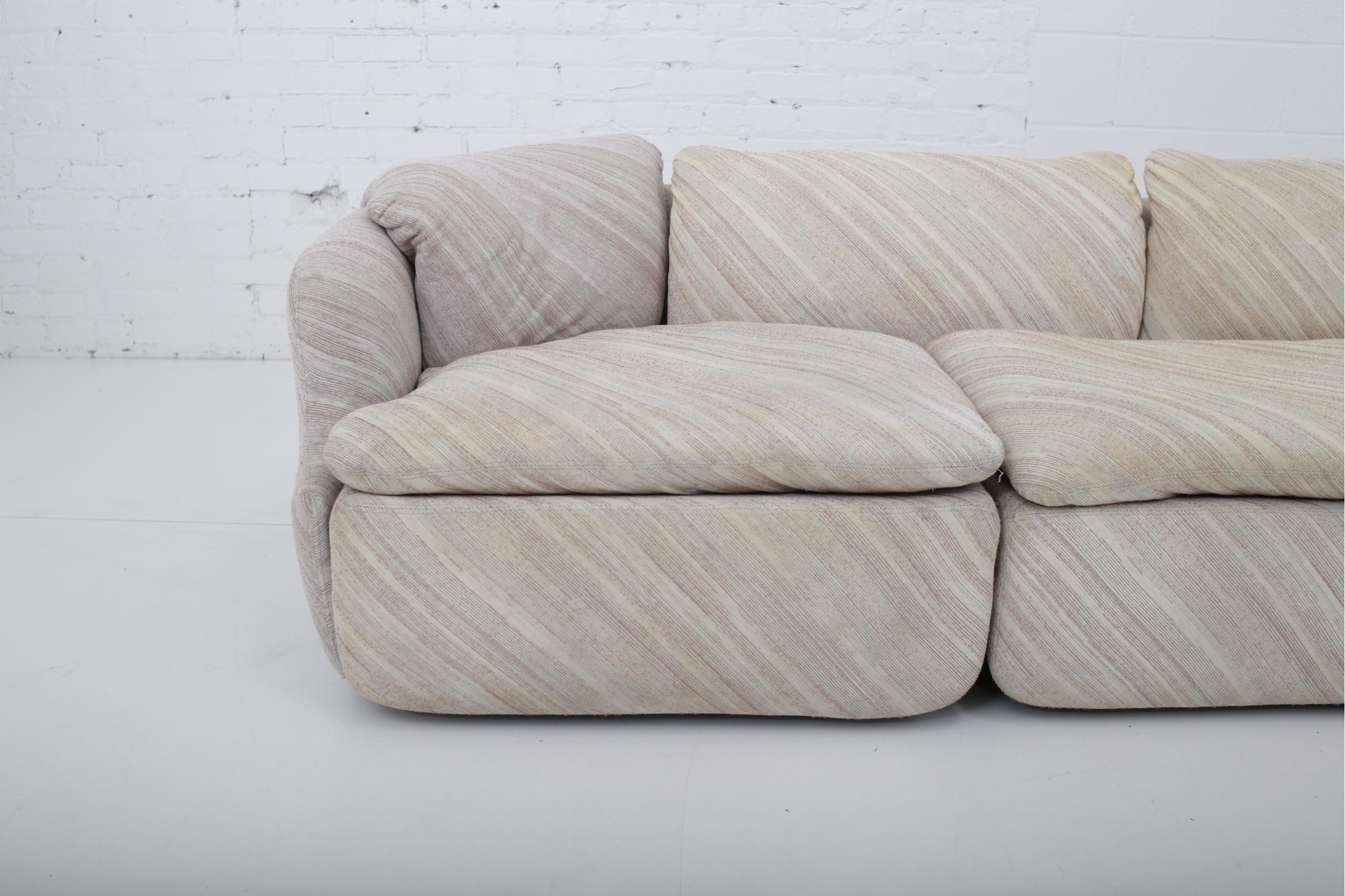 ‘Confidential” Sectional Sofa by Alberto Rosselli for Saporiti, Missoni Fabric 3