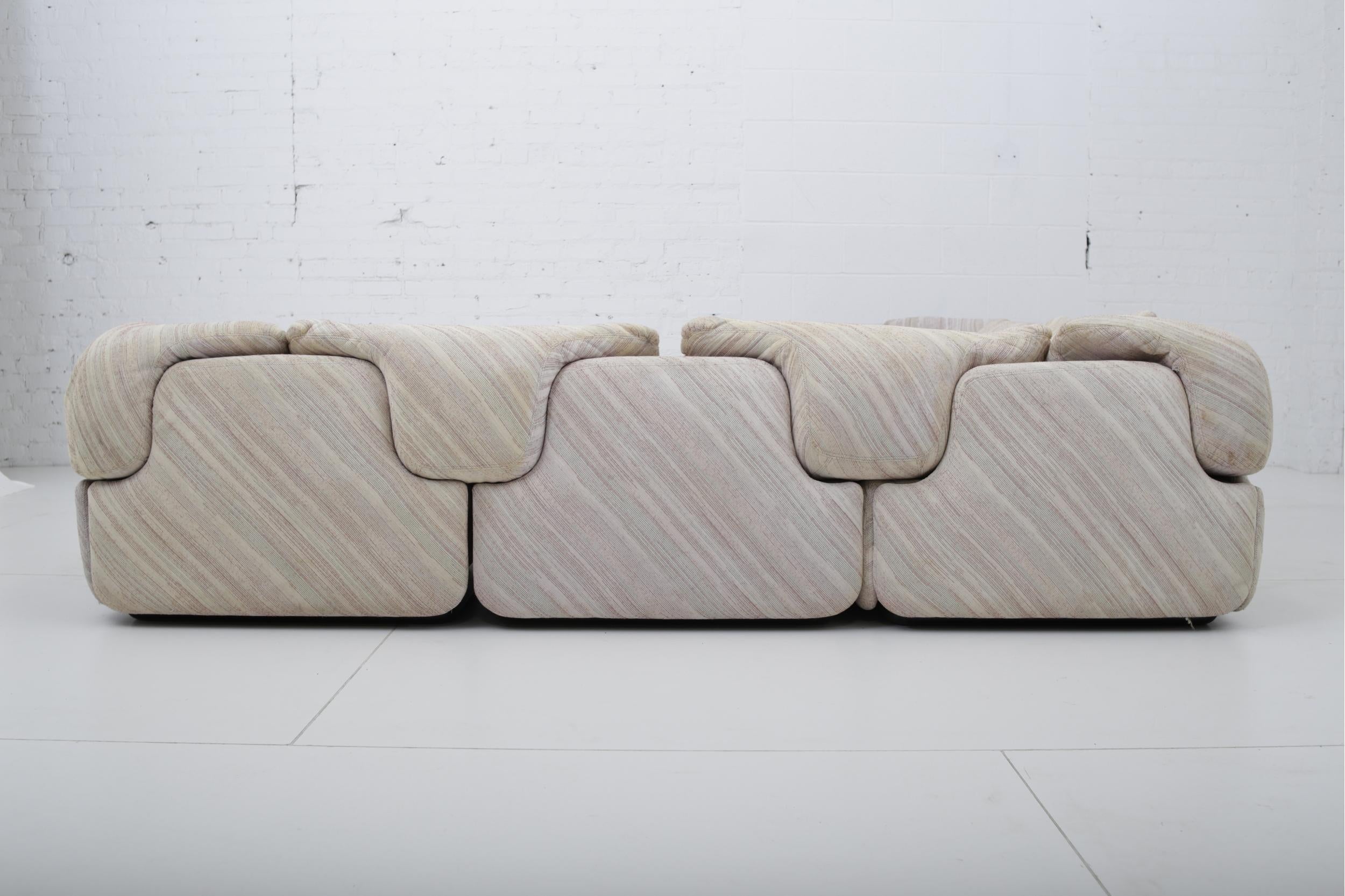 Sechsteiliges Sofa von Alberto Rosselli für Saporiti, Missoni-Stoff 6