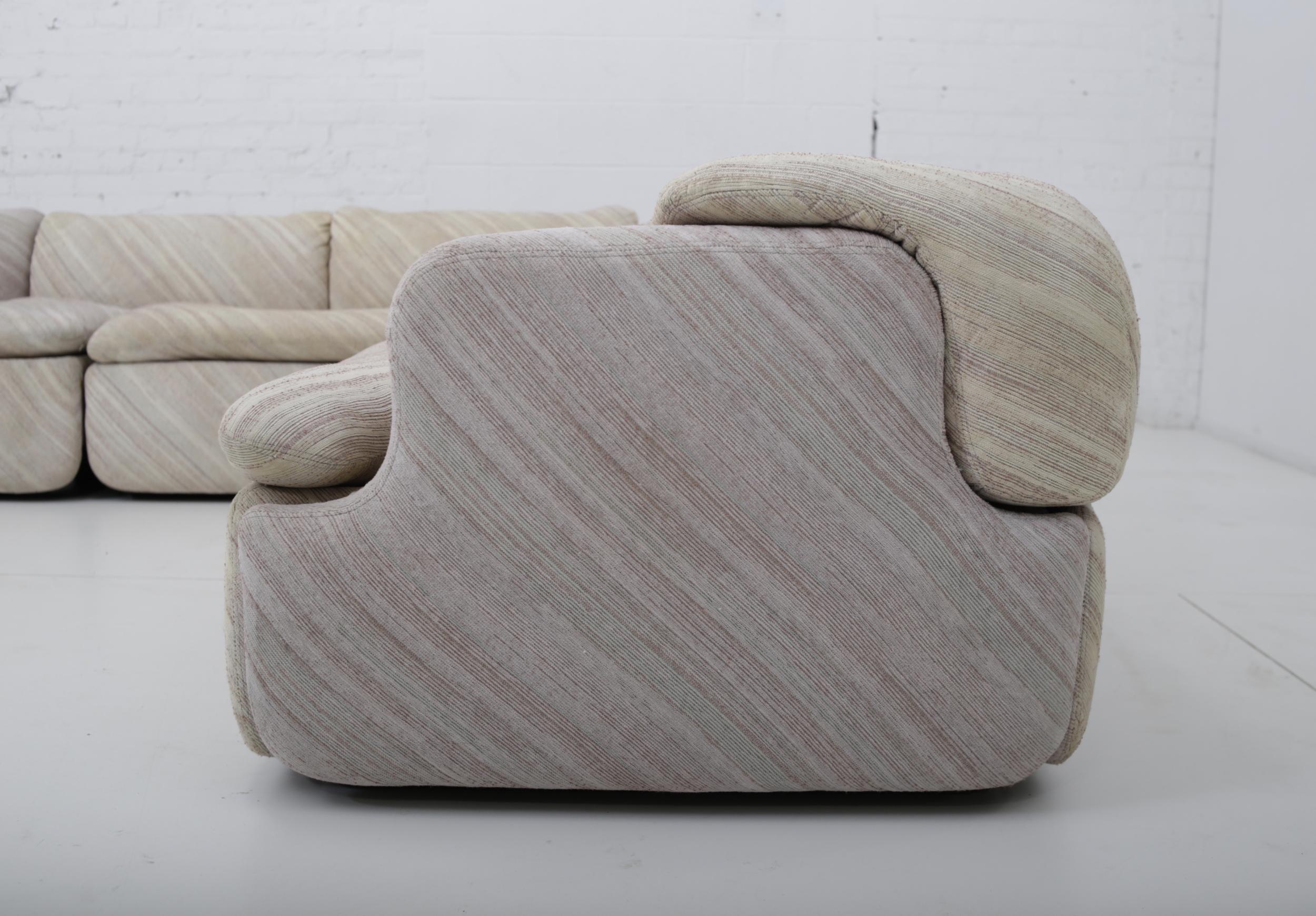 ‘Confidential” Sectional Sofa by Alberto Rosselli for Saporiti, Missoni Fabric 8