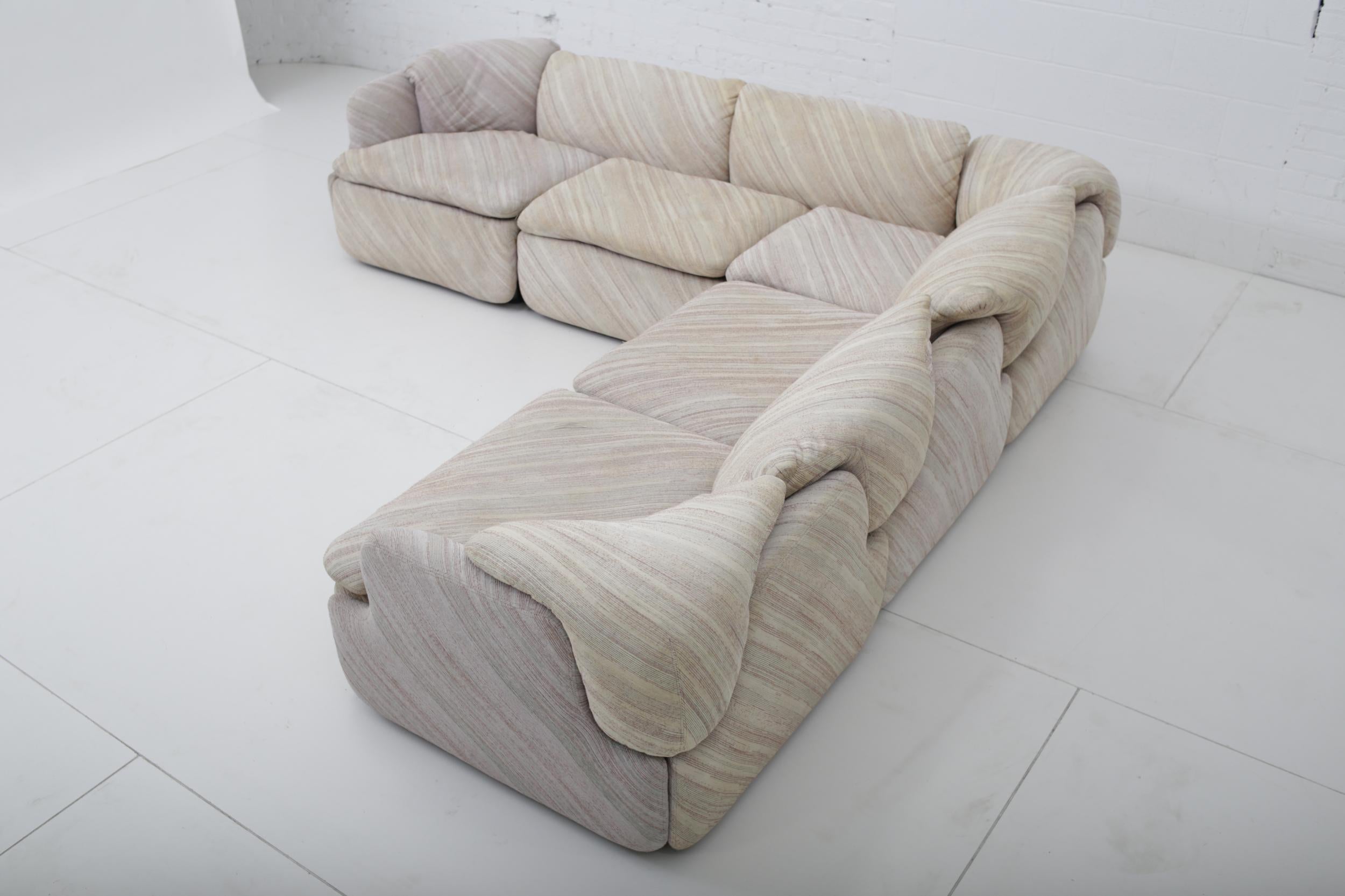Sechsteiliges Sofa von Alberto Rosselli für Saporiti, Missoni-Stoff 10