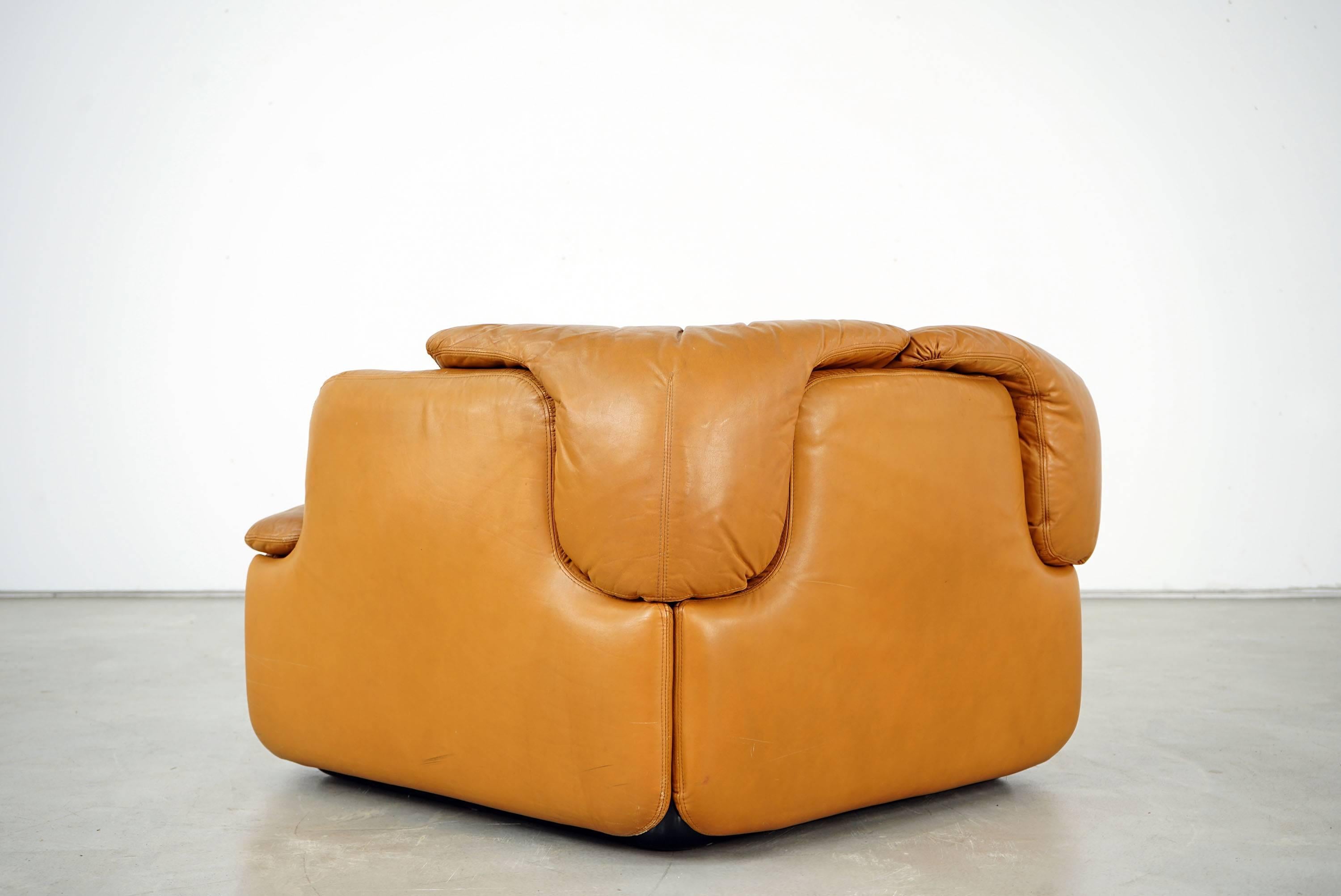 Confidential Series Armchair by Alberto Rosselli for Saporiti Italia, 1970s In Good Condition For Sale In Munster, NRW