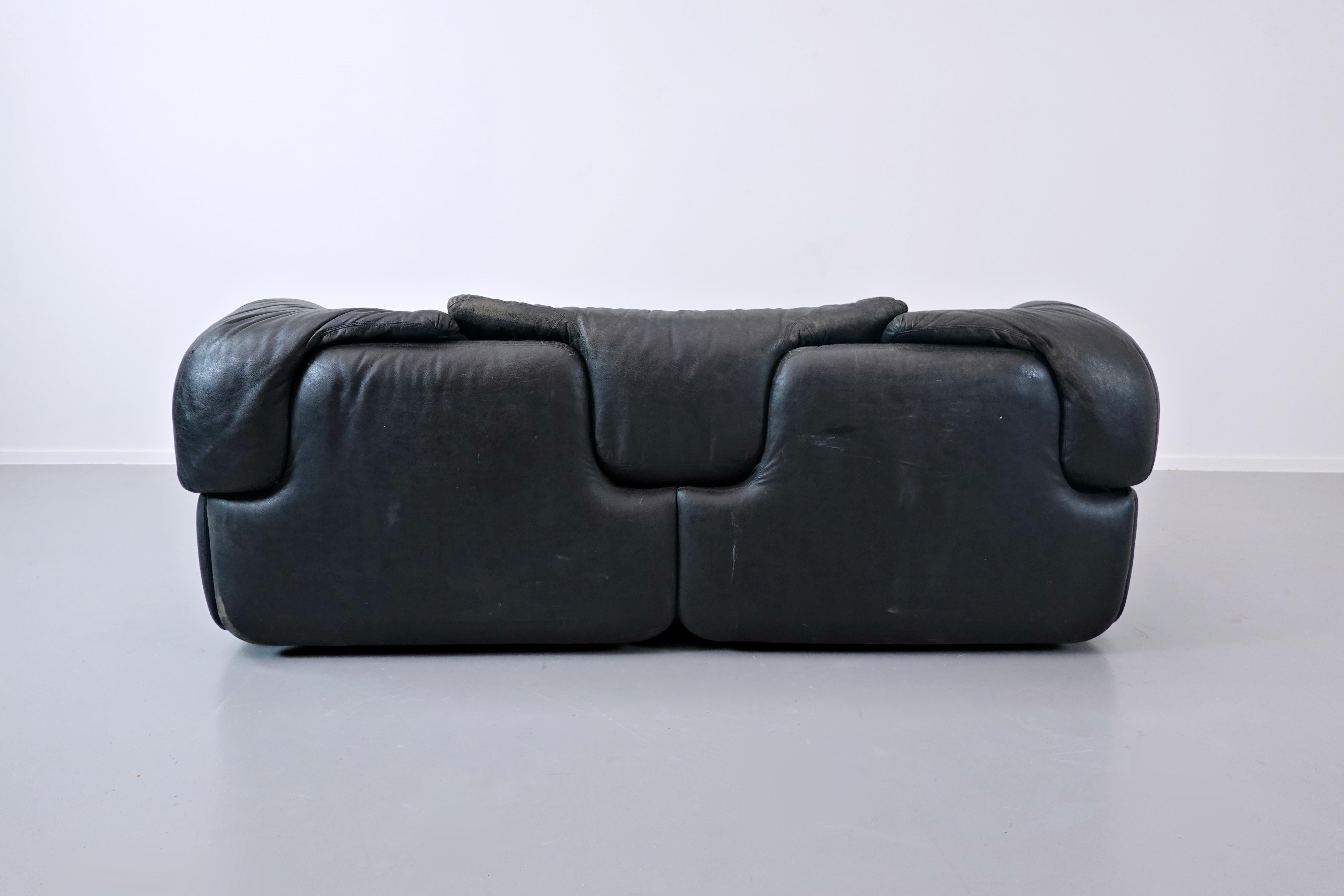 Confidential Sofa, Faux Leather, by Alberto Rosselli for Saporiti, 1971 12