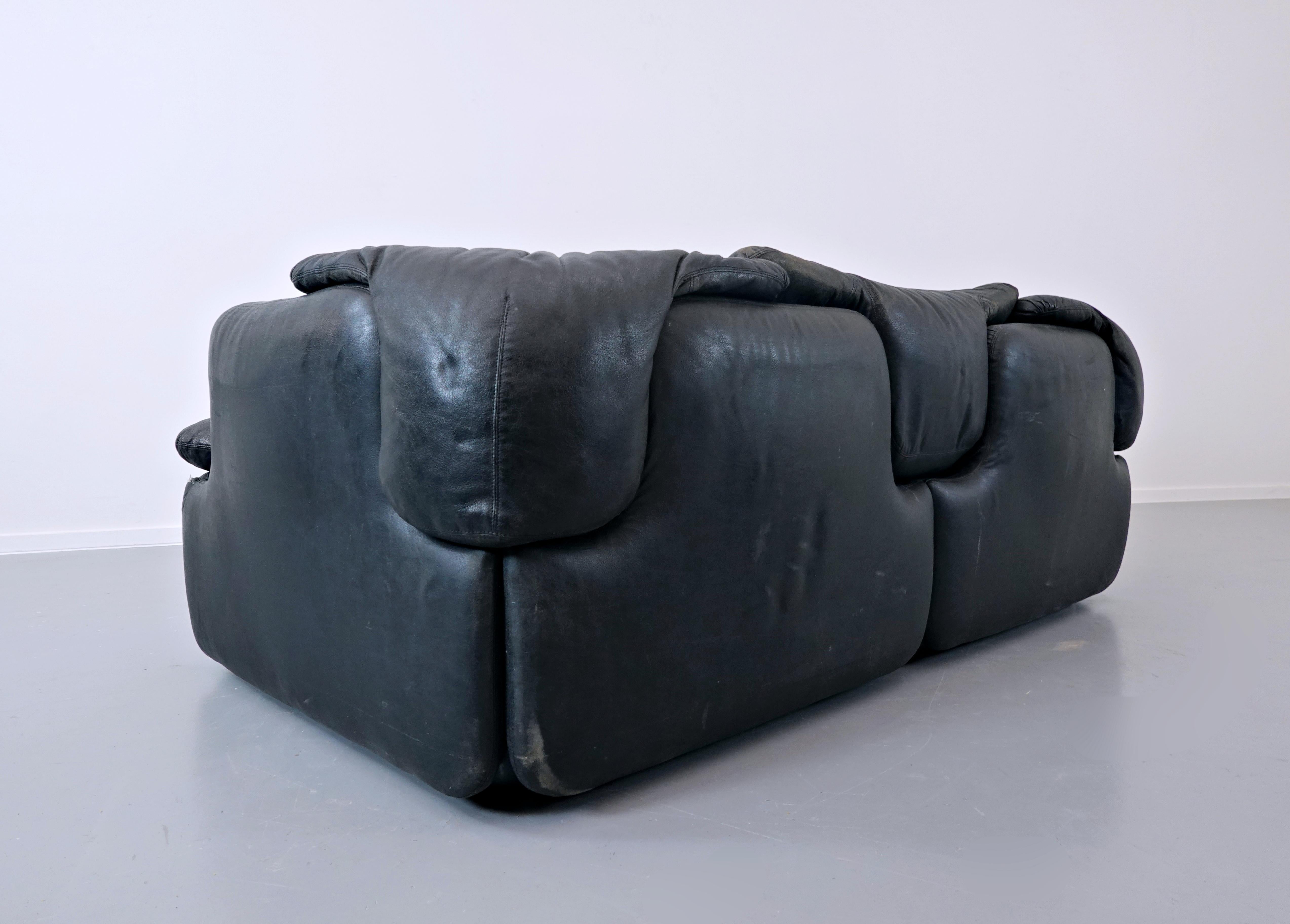 Confidential Sofa, Faux Leather, by Alberto Rosselli for Saporiti, 1971 13