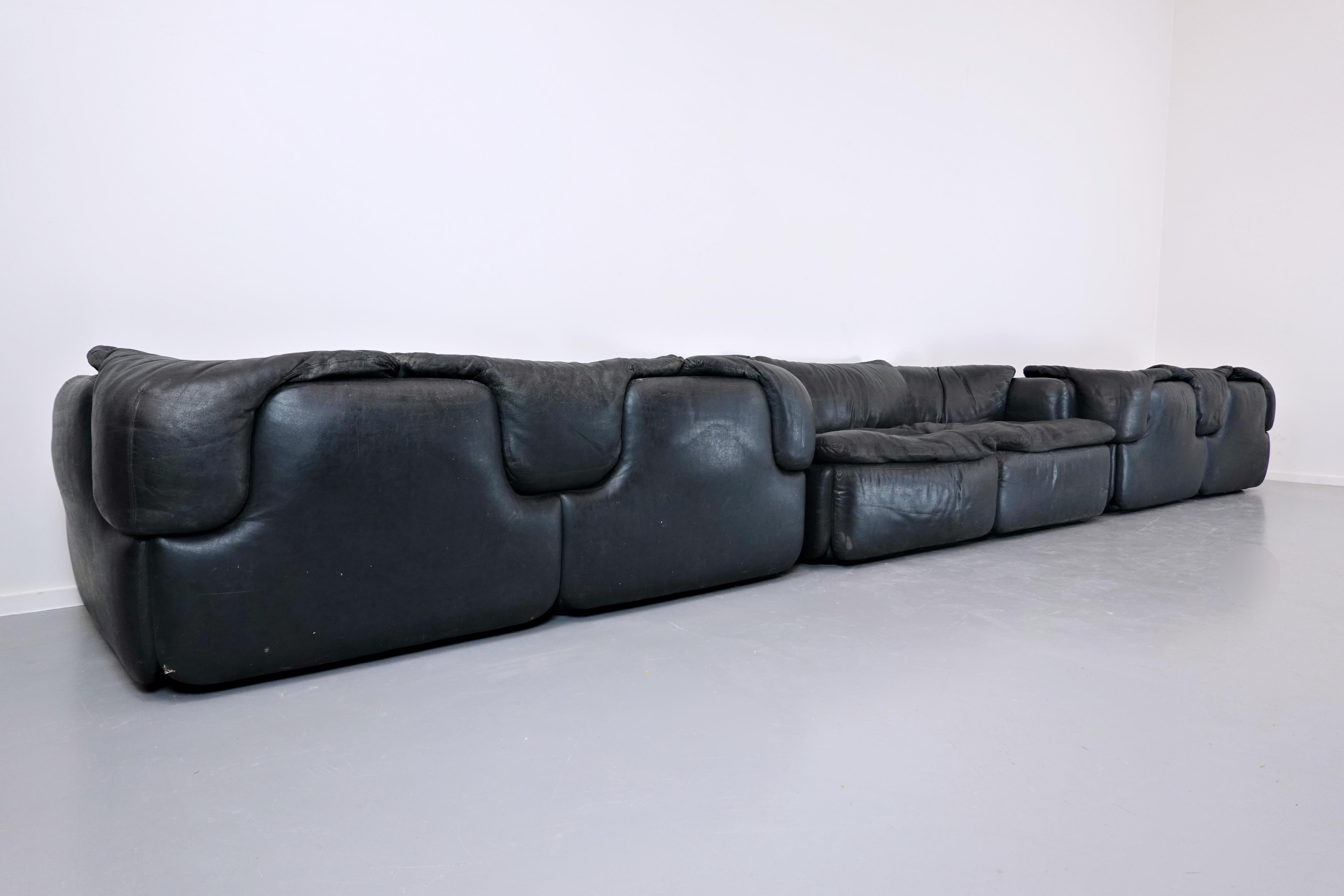 Confidential Sofa, Faux Leather, by Alberto Rosselli for Saporiti, 1971 2