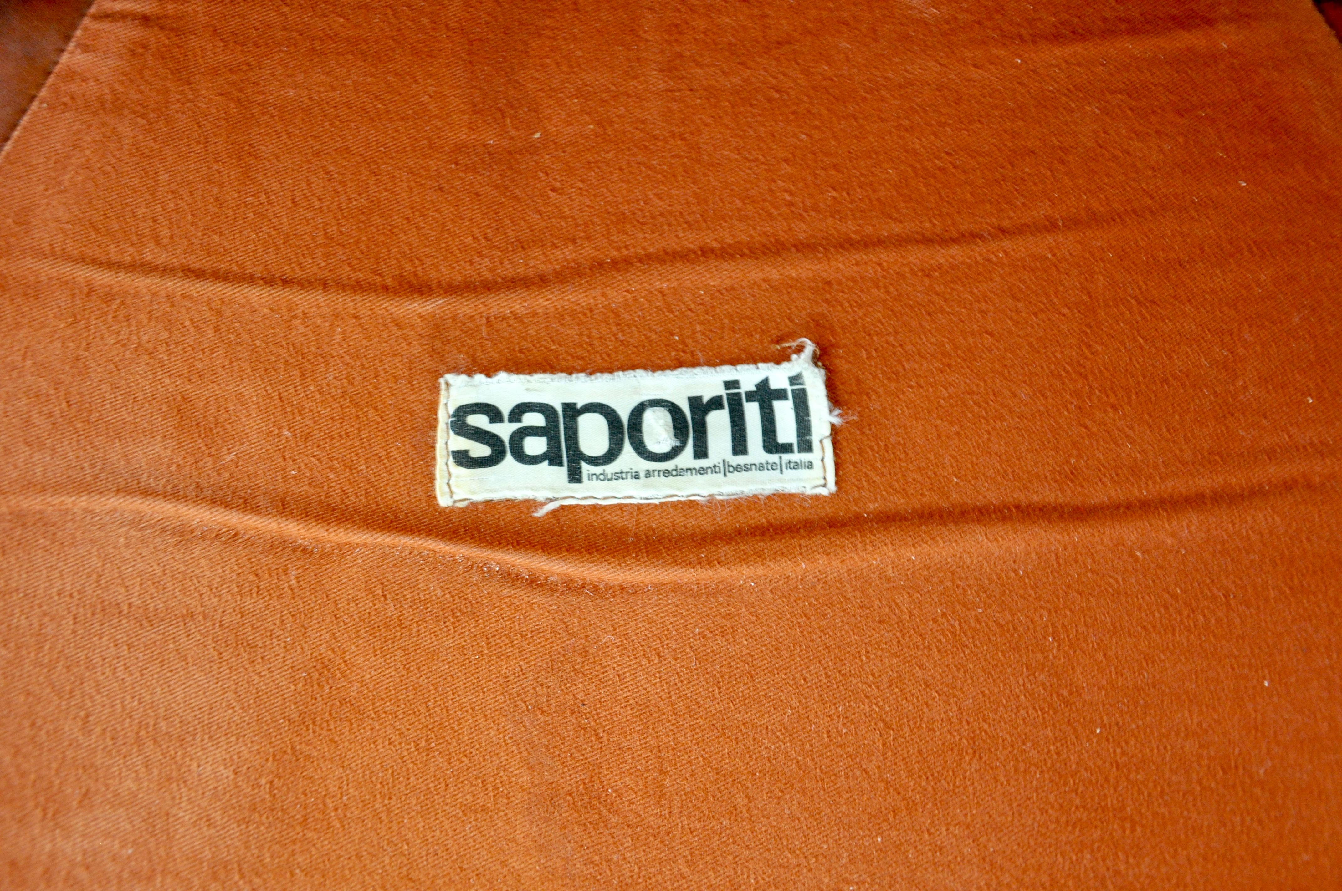 Confidential Sofa and Ottoman by Alberto Rosselli for Saporiti Italia, 1970s 5