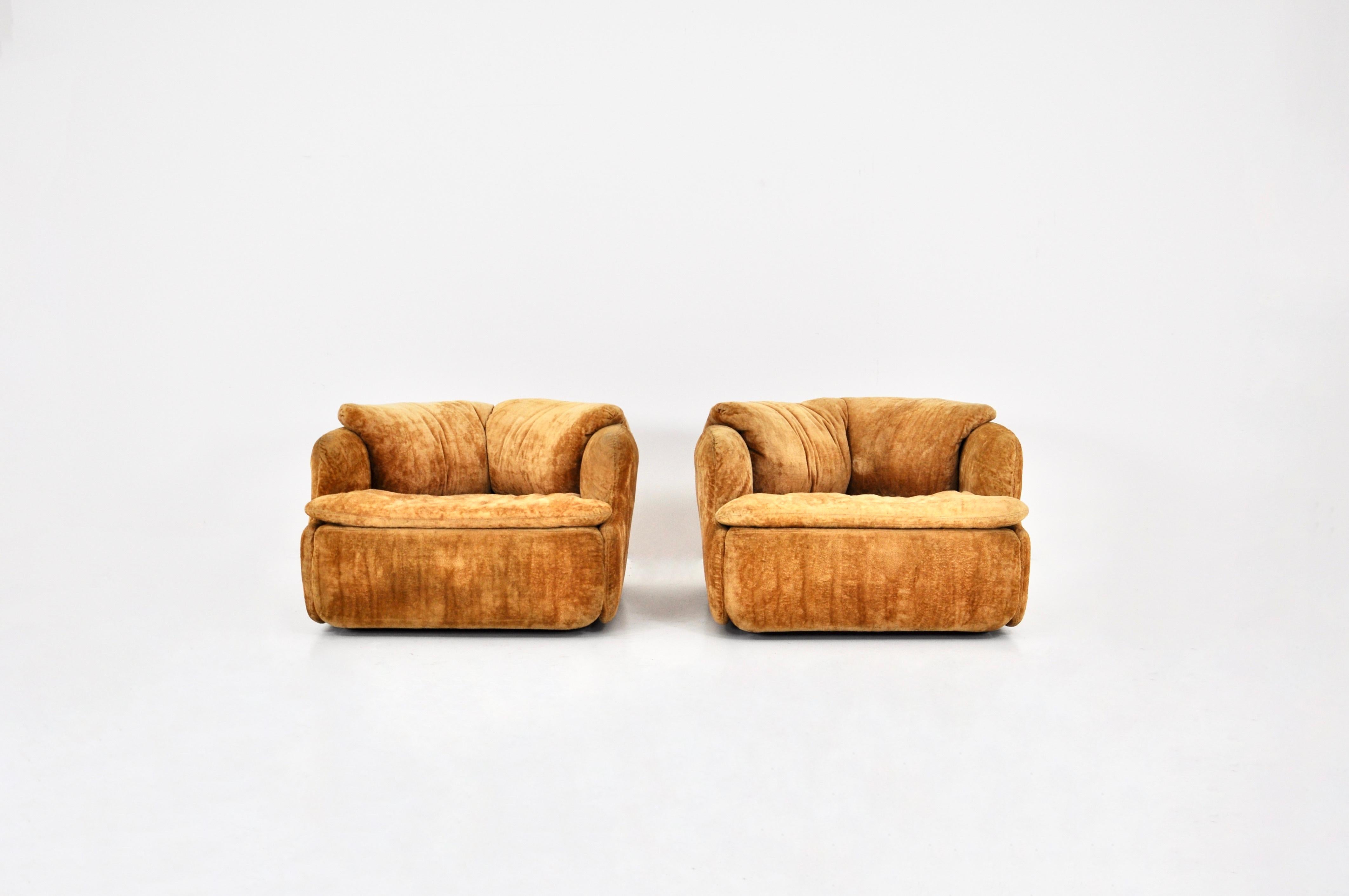 Late 20th Century Confidential Sofa Set by Alberto Rosselli for Saporiti, 1970s For Sale
