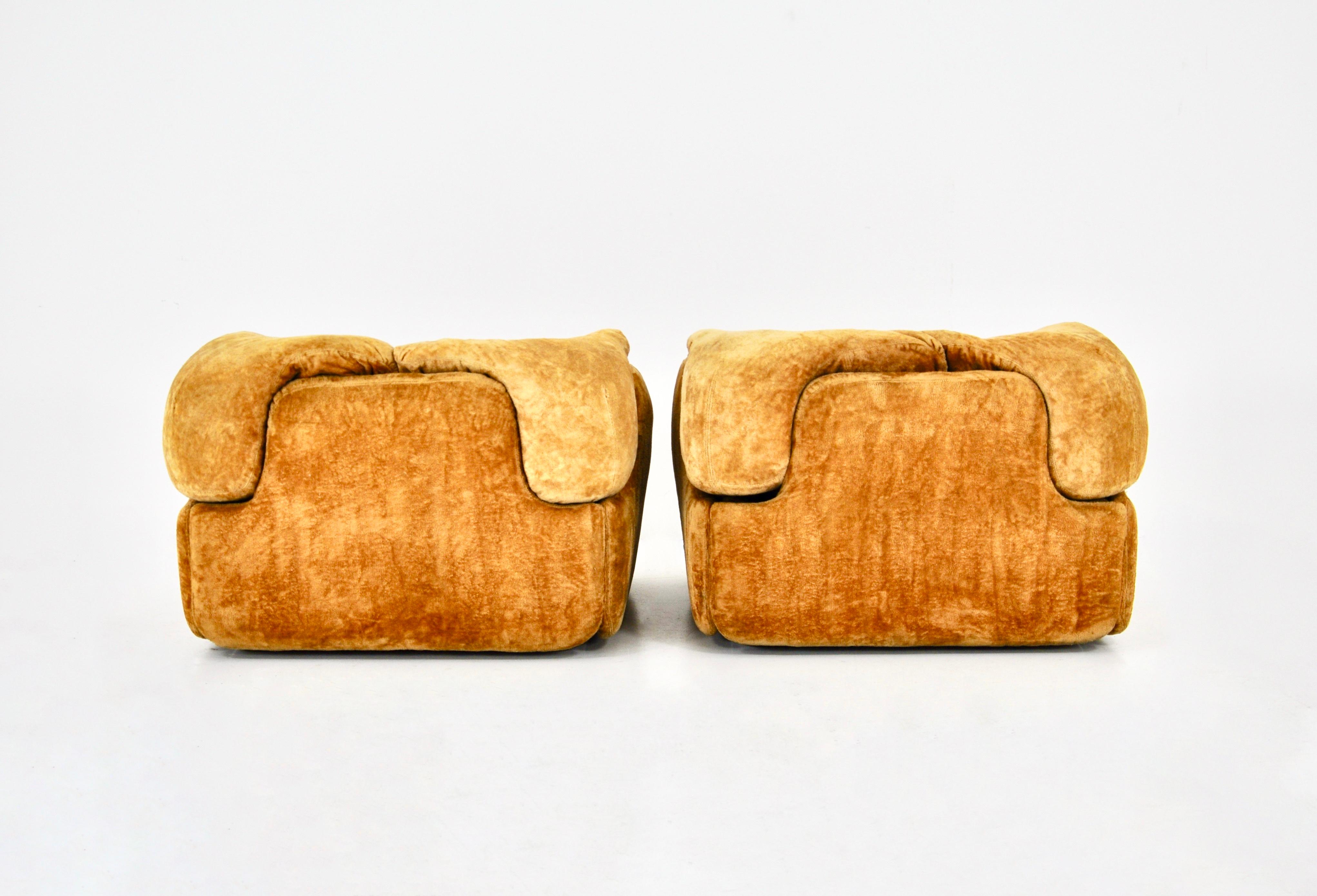 Confidential Sofa Set by Alberto Rosselli for Saporiti, 1970s For Sale 1