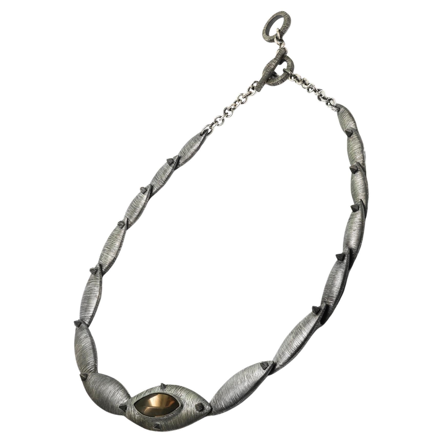 Confluence Sterling Silver Necklace with Smoky Quartz