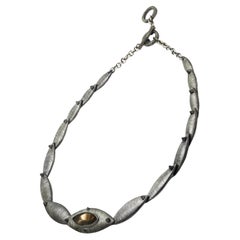 Confluence Sterling Silver Necklace with Smoky Quartz
