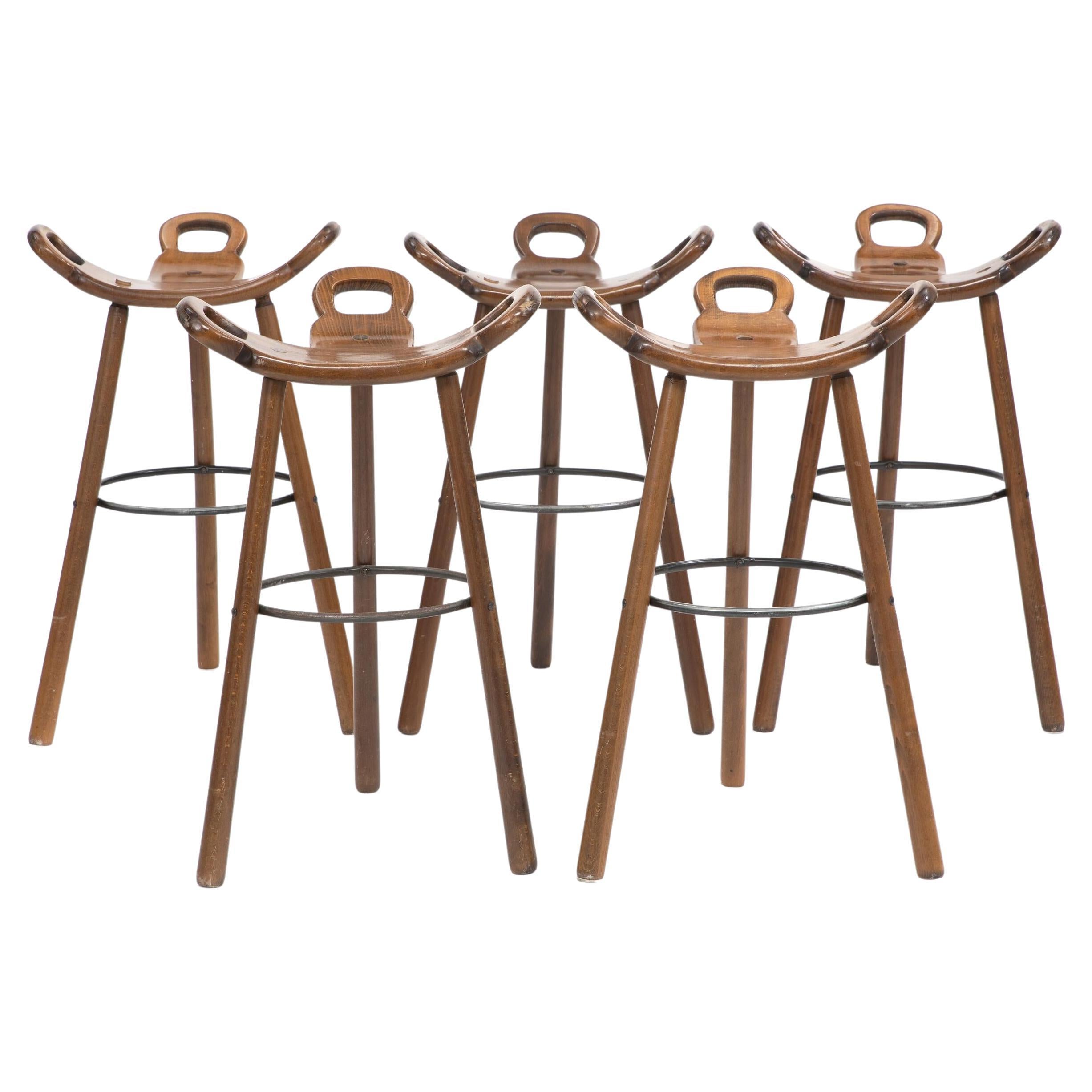Confonorm Bar Stool Made of Beech For Sale