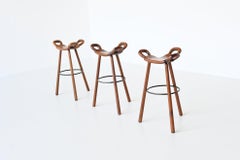 Confonorm Set of Three Marbella Brutalist Bar Stools Spain, 1970