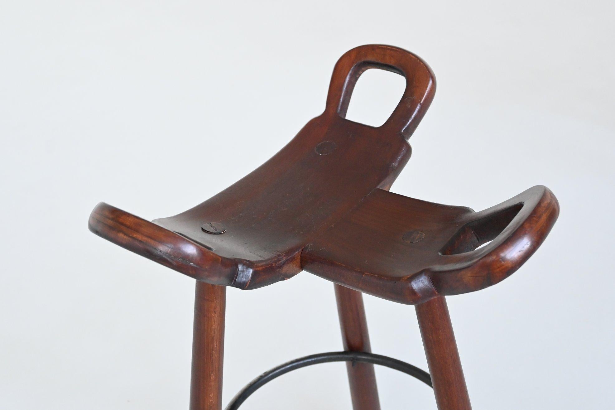 Confonorm six “Marbella” brutalist bar stools Spain 1970 11