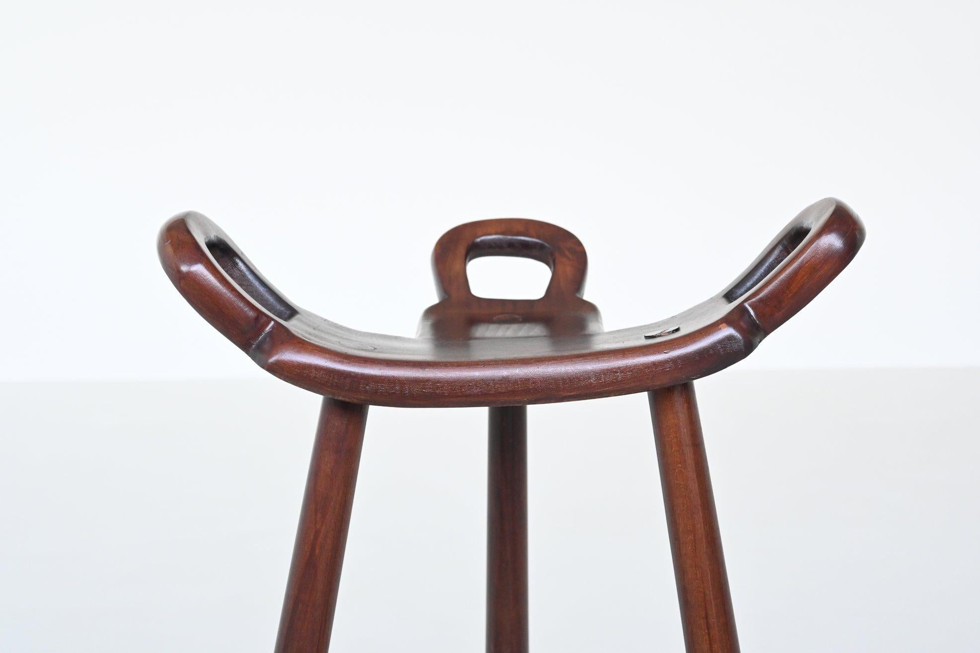 Confonorm six “Marbella” brutalist bar stools Spain 1970 12