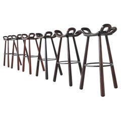 Confonorm six “Marbella” brutalist bar stools Spain 1970