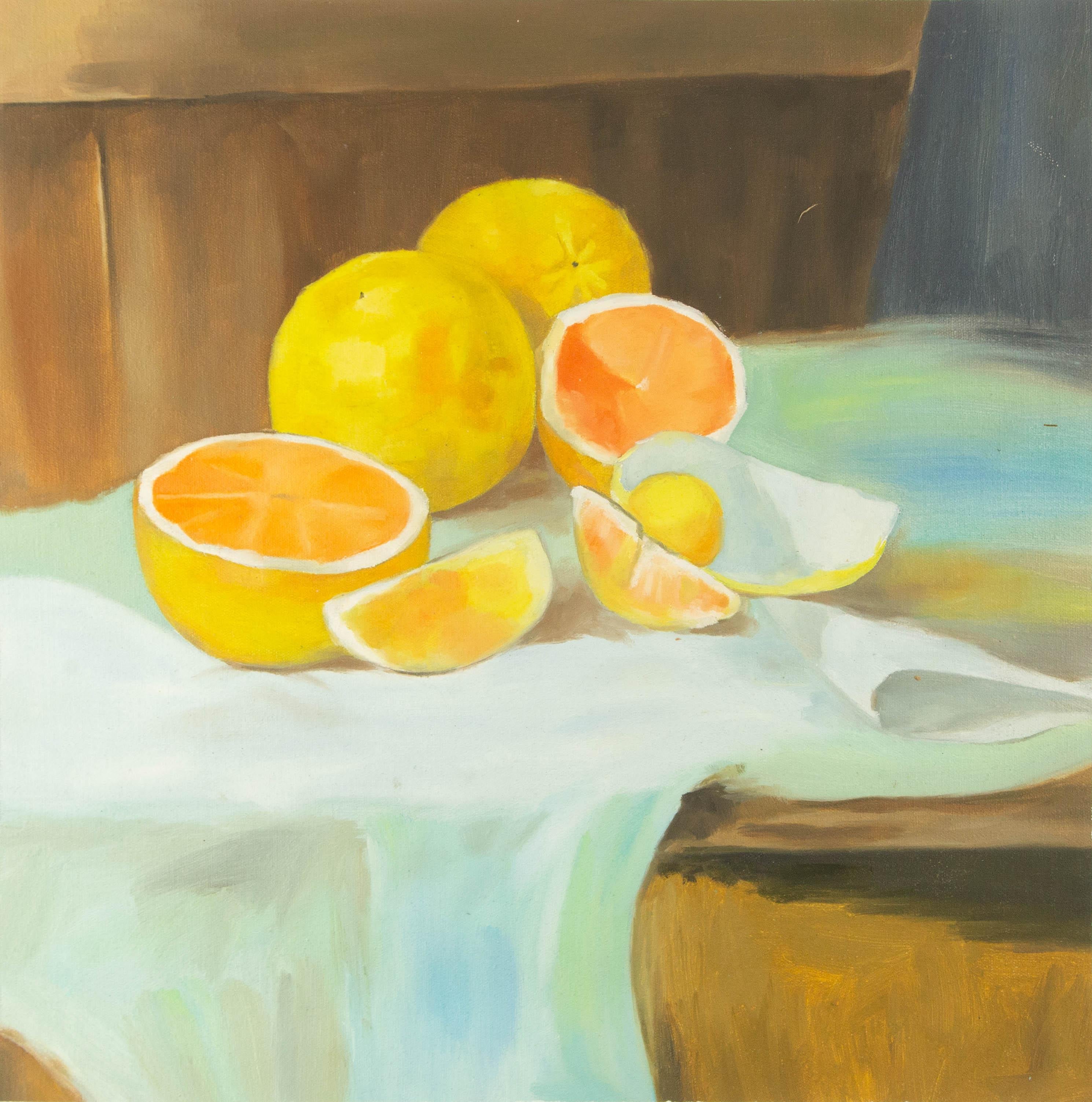 Cong Li Still Life Original Oil On Canvas "Citrus"
