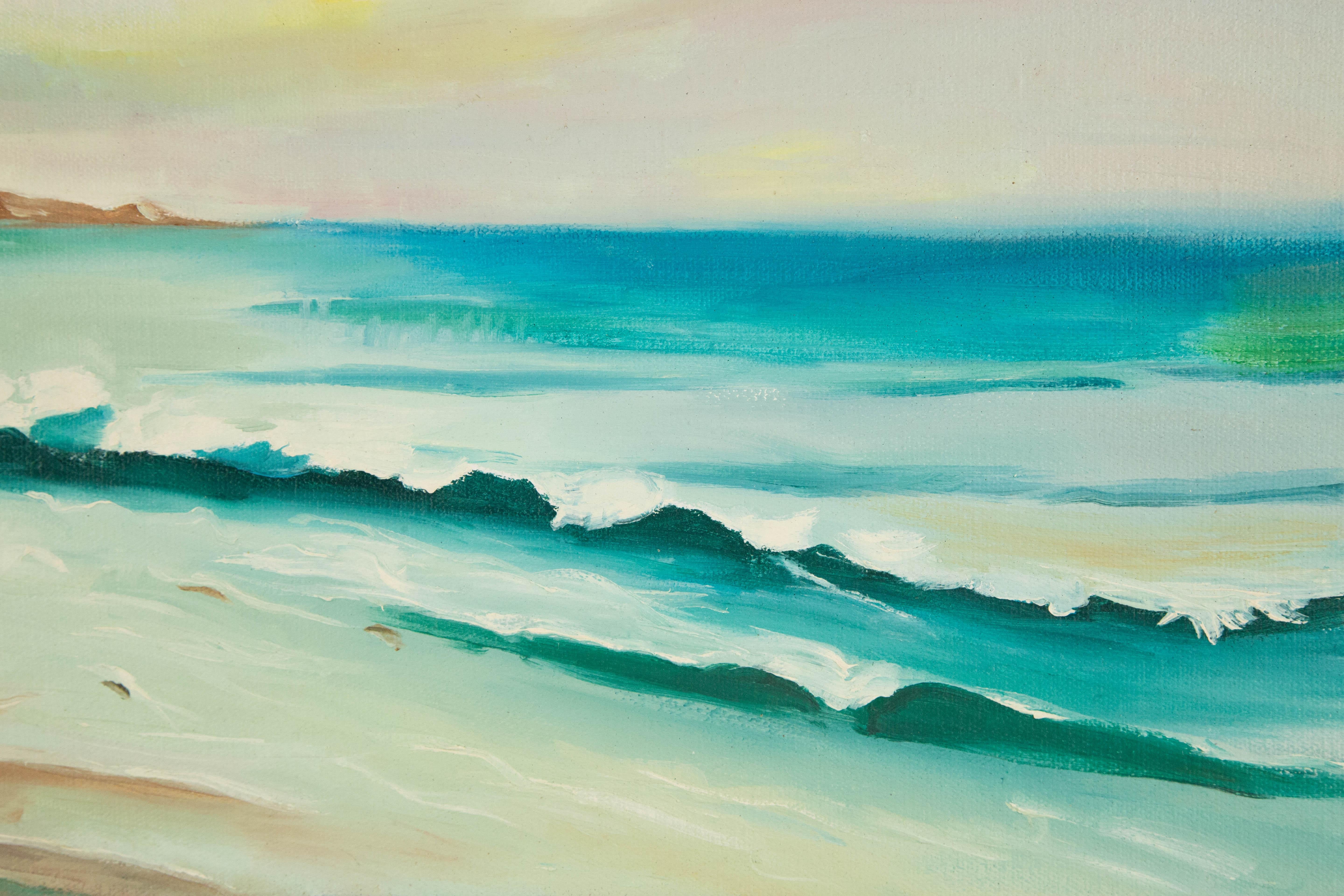 Cong Li Waterscape Original Oil On Canvas 