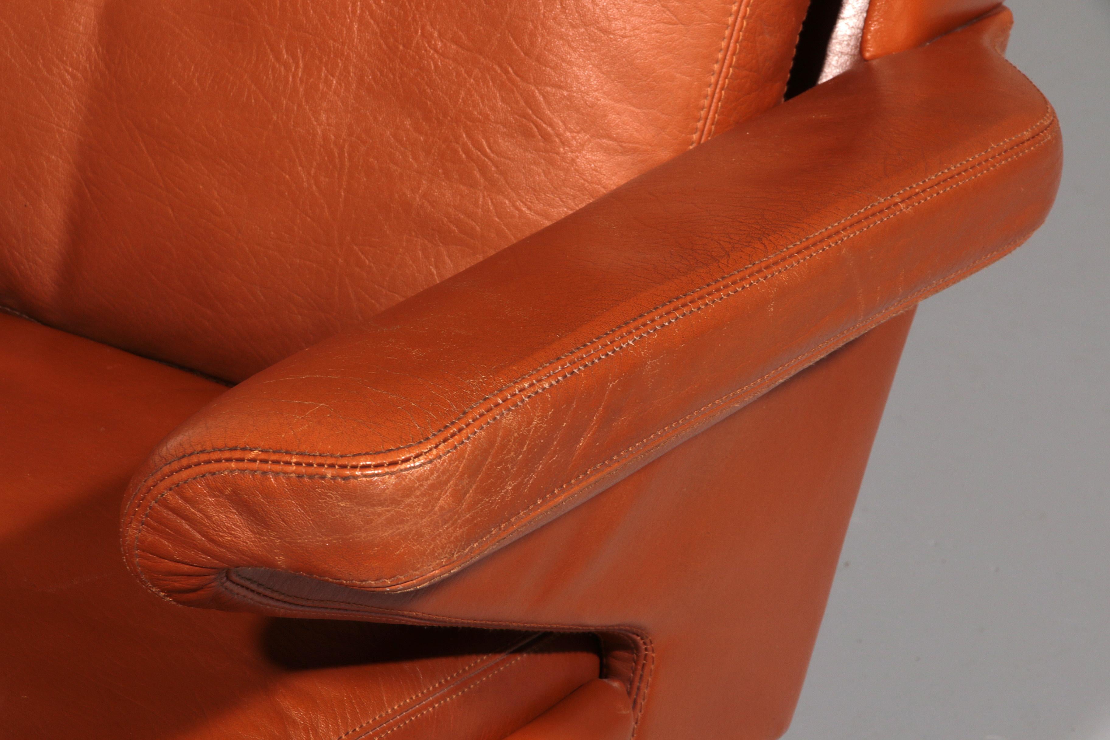 Congnac Leather COR SWING Lounch Chair whit Otterman By Adolf & Schöpfer 1976 For Sale 4