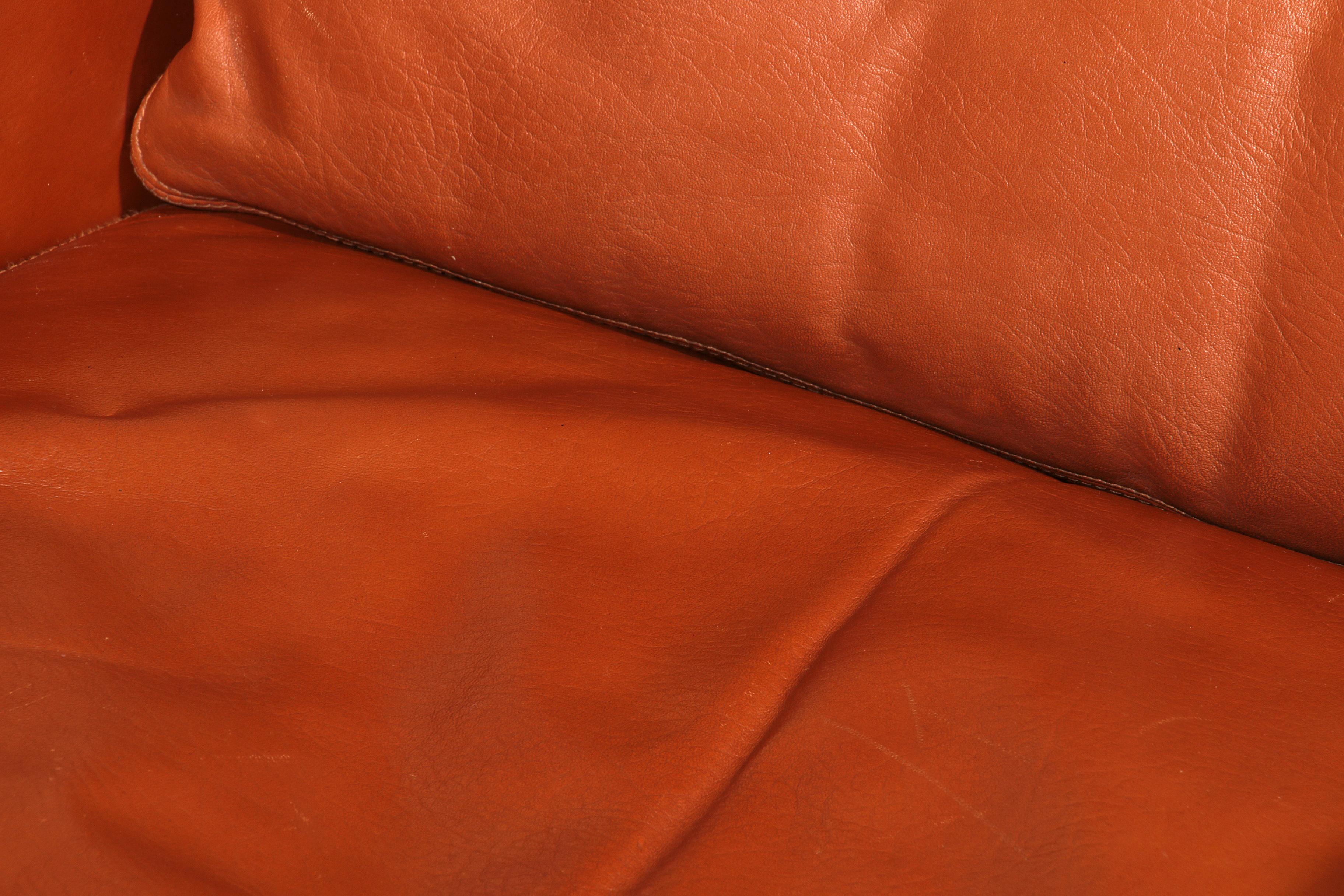 Congnac Leather COR SWING Lounch Chair whit Otterman By Adolf & Schöpfer 1976 For Sale 8