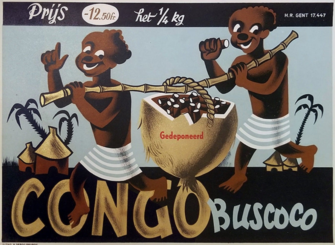 Originalplakat für „Congo Buscoco Chocolate“, 1930