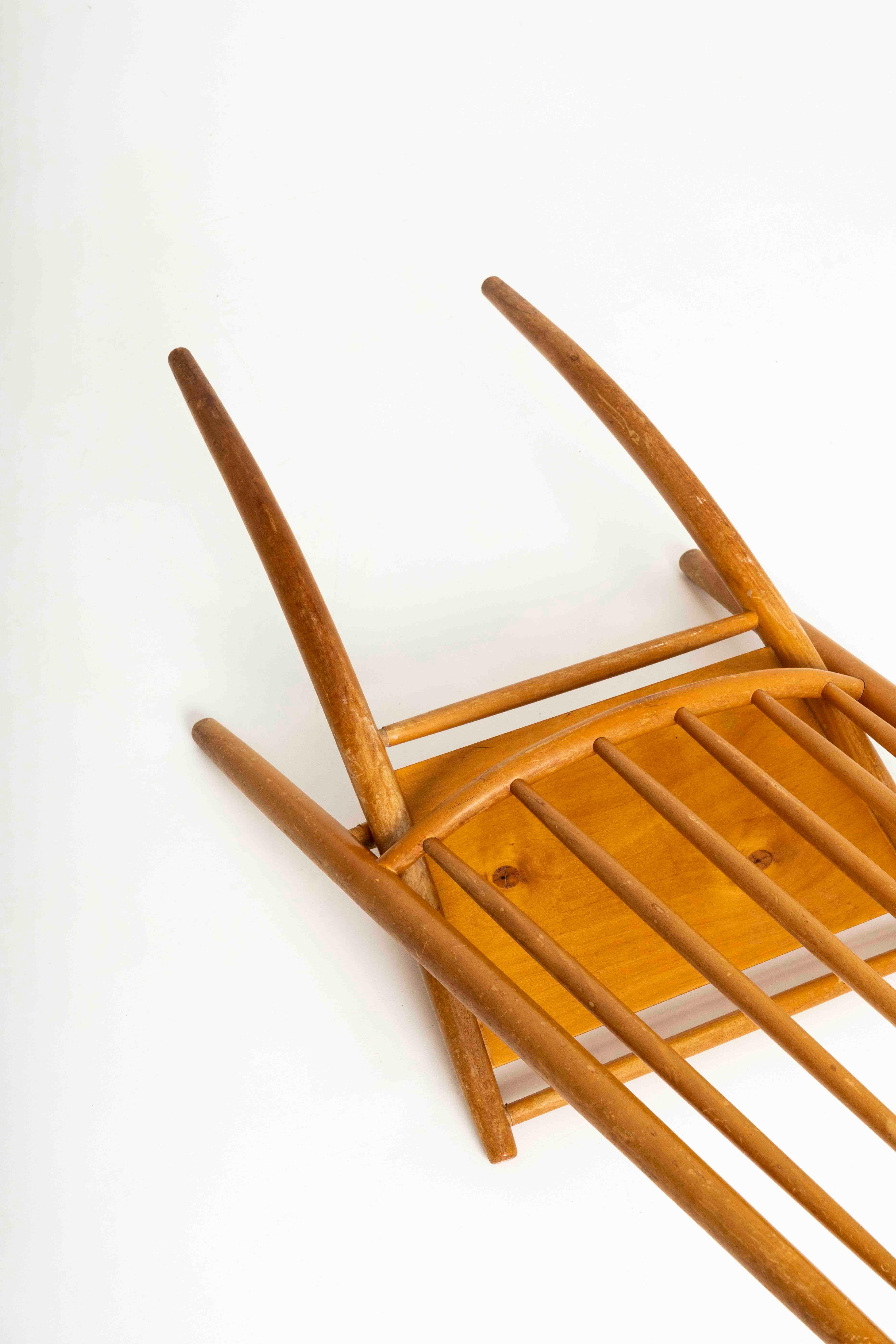 Congo Chair in Birch by Ilmari Tapiovaara for Asko, Finland, 1960s For Sale 1