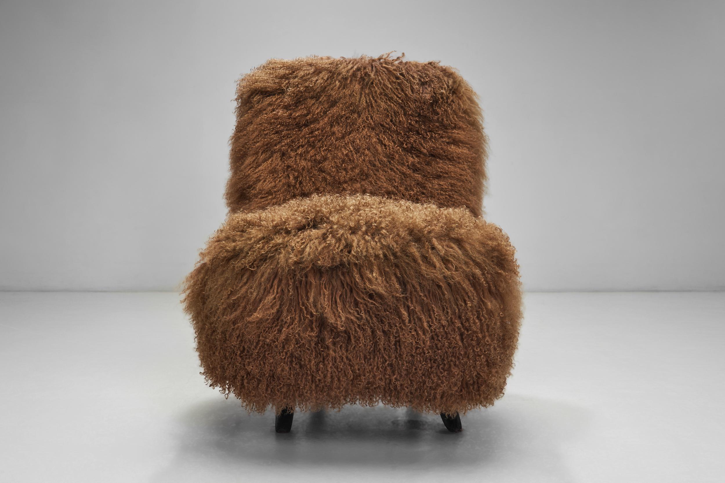 Loungesessel „Congo“ von Theo Ruth für Artifort, Niederlande 1950er Jahre (Schaffell und Schafleder) im Angebot