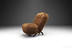 "Congo" Lounge Chair in Mongolian Shearling by Theo Ruth, Netherlands 1950s