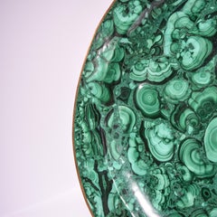 Congo Malachite Gold Rim Plate