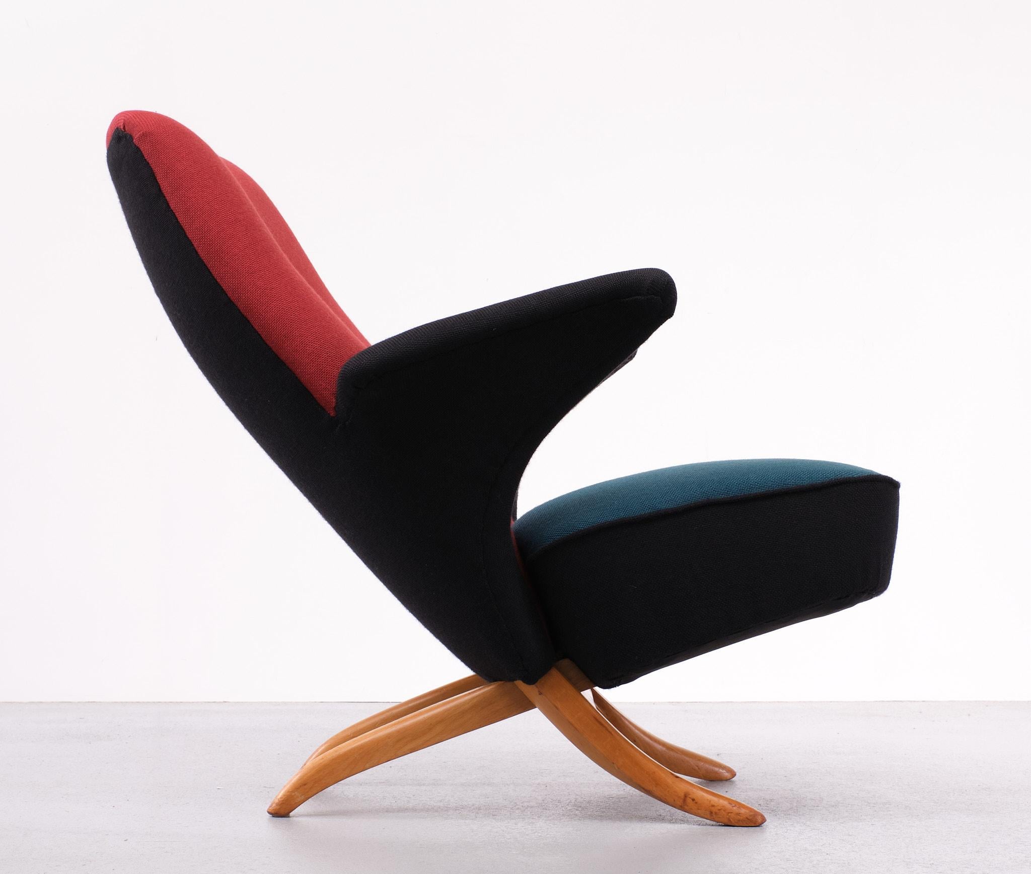 Dutch Congo & Penguin Lounge chairs Design Theo Ruth for  Artifort, 1950s