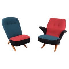 Congo & Penguin Lounge chairs Design Theo Ruth for Artifort, 1950s