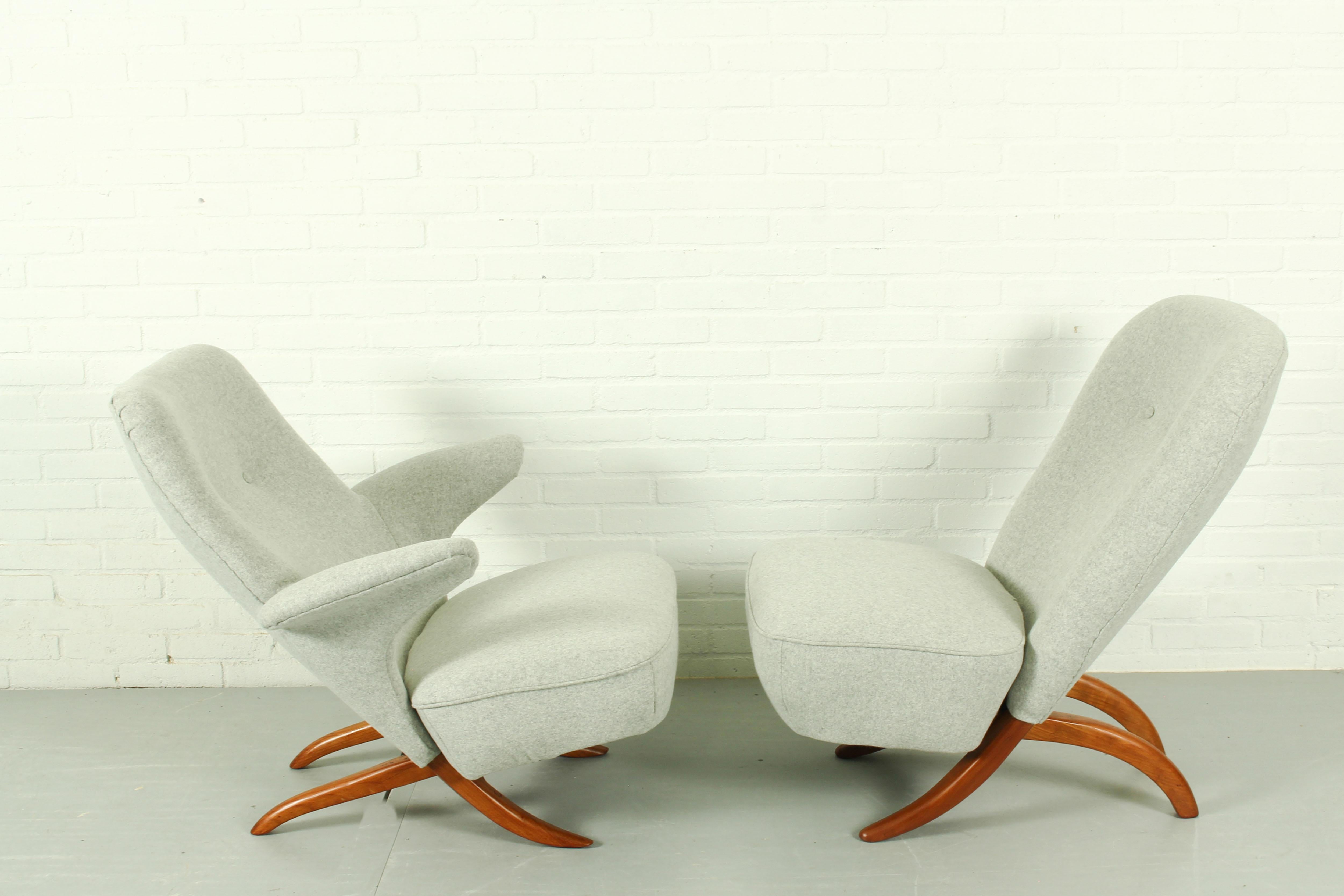 Congo & Pinguin Lounge Chair von Theo Ruth für Artifort, Niederlande, 1957  (Niederländisch) im Angebot