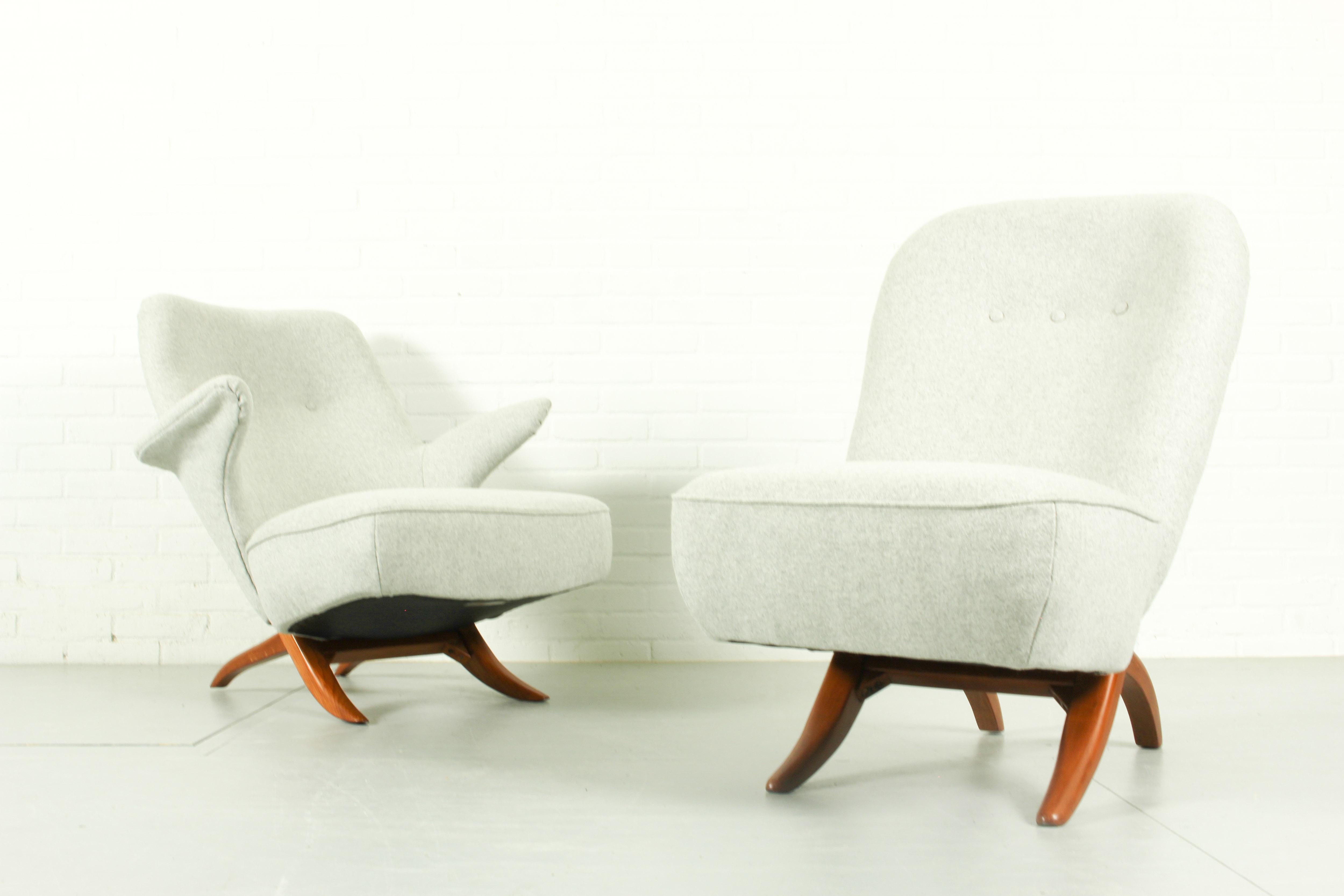 Congo & Pinguin Lounge Chair by Theo Ruth for Artifort, the Netherlands, 1957  In Good Condition For Sale In Appeltern, Gelderland