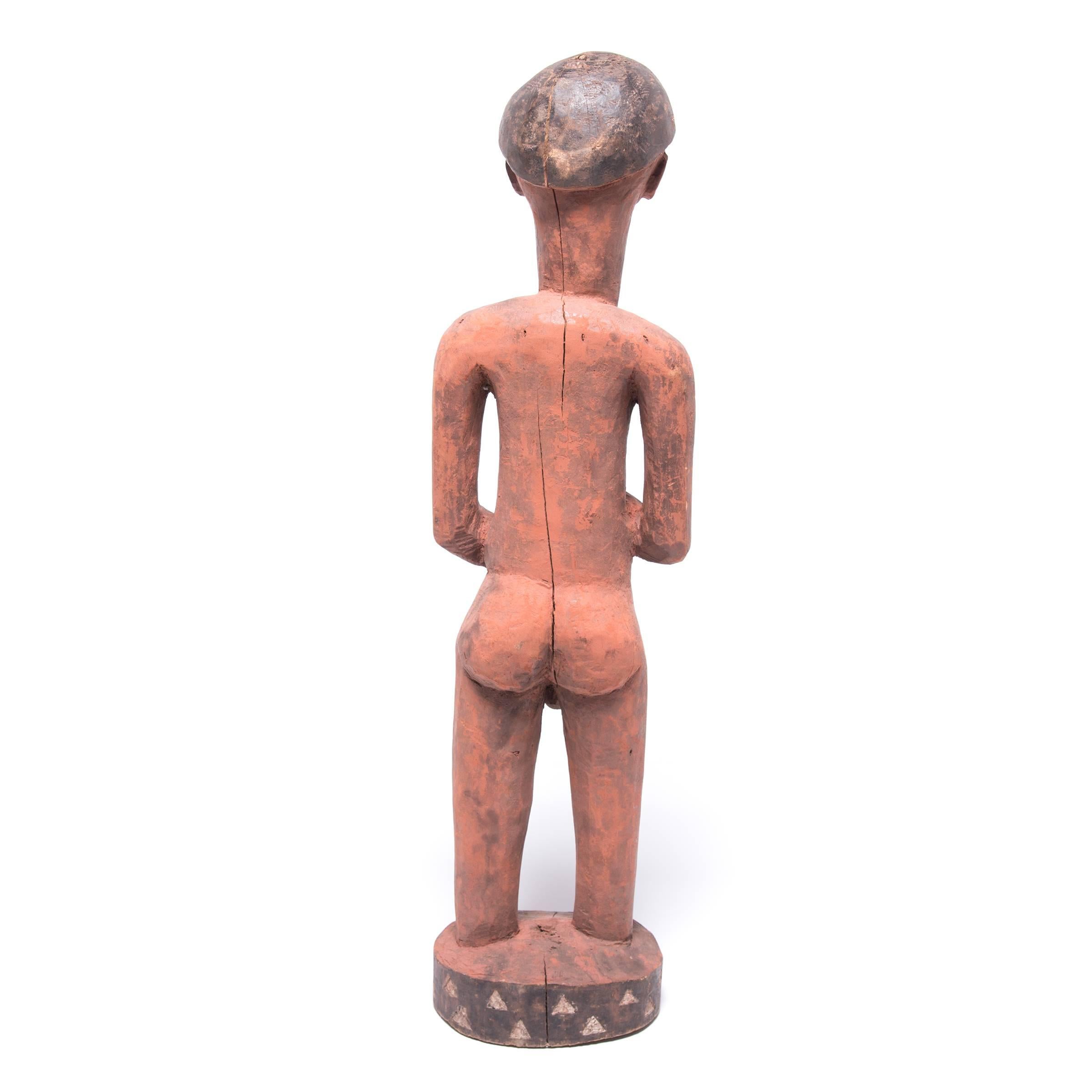 Congolese Painted African Pende Altar Figure, c. 1900 For Sale