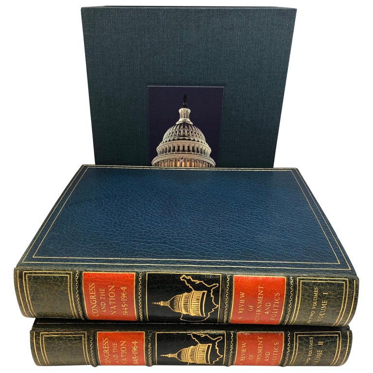 Congress and the Nation 1945-1964: A Review of Government and Politics in the Postwar Years. District of Columbia: Congressional Quarterly Service, 1965. First edition, two-volume set.

Presented is a first edition, two volume set of Congress and