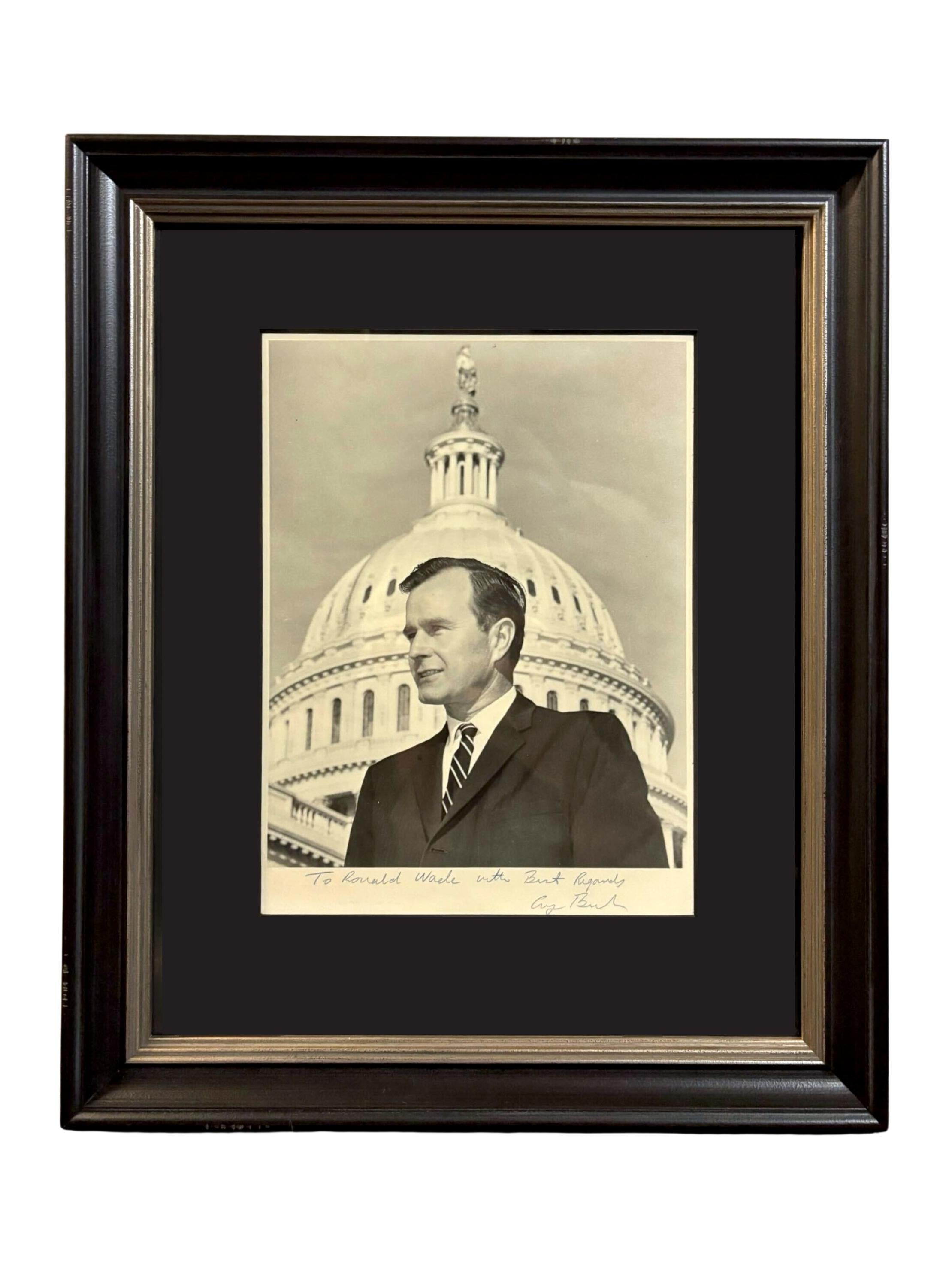 American Congressman George Bush Signed Photograph For Sale
