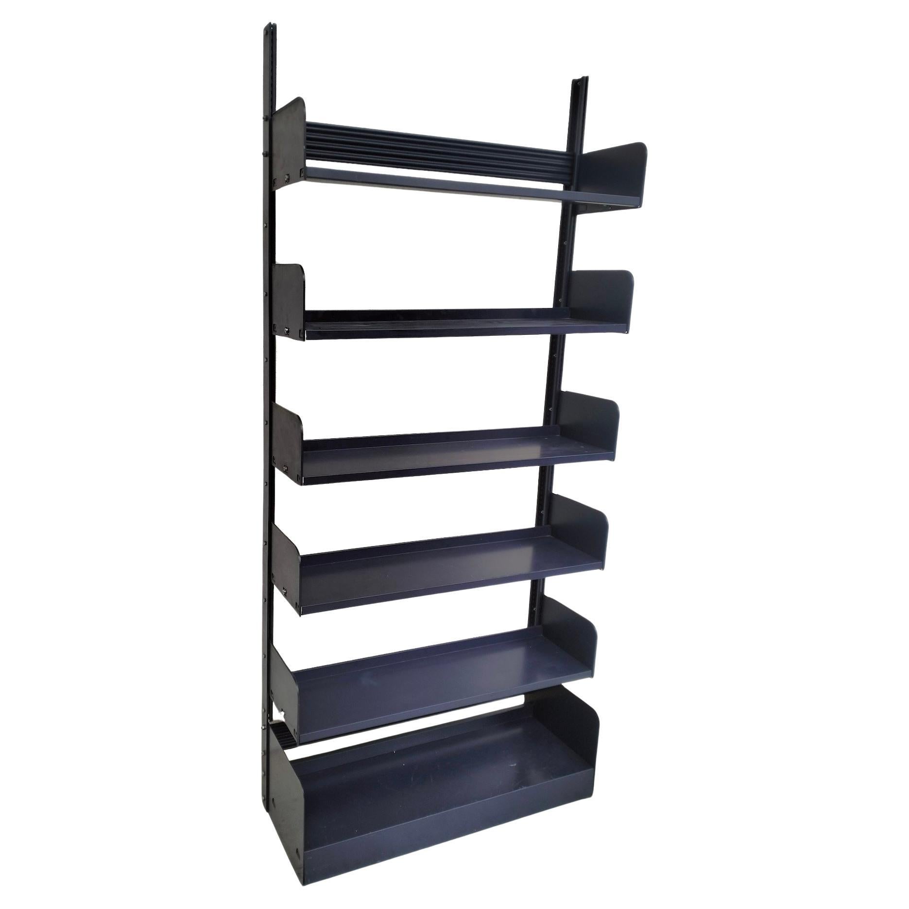 Librerie in metallo blu "Congresso" di Lips Vago anni '60, '70