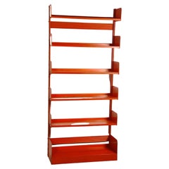Used Congresso by Lips Vago Metal Red Orange Bookcase 60s